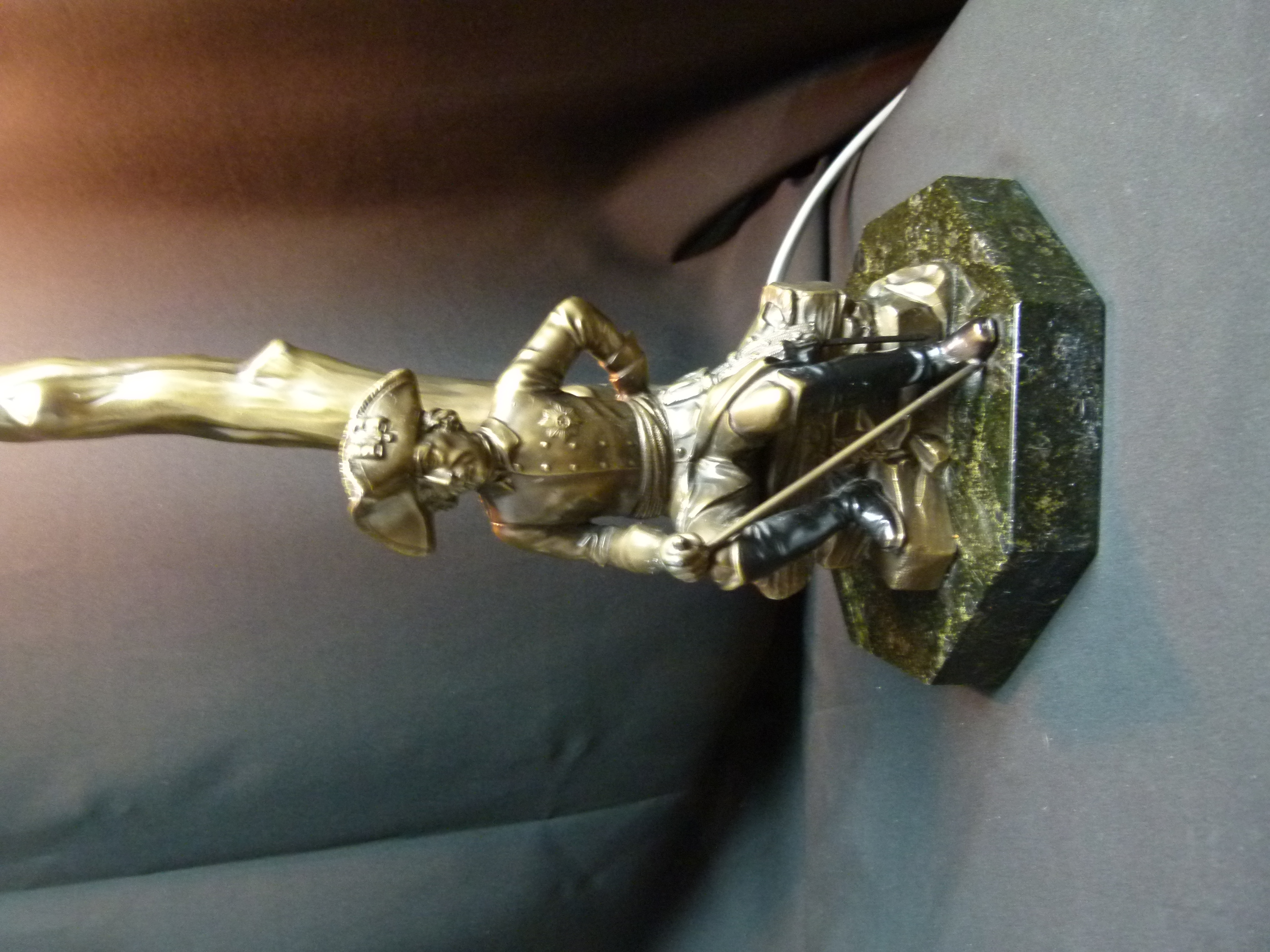 Große antike Schreibtischlampe Alter Fritz 