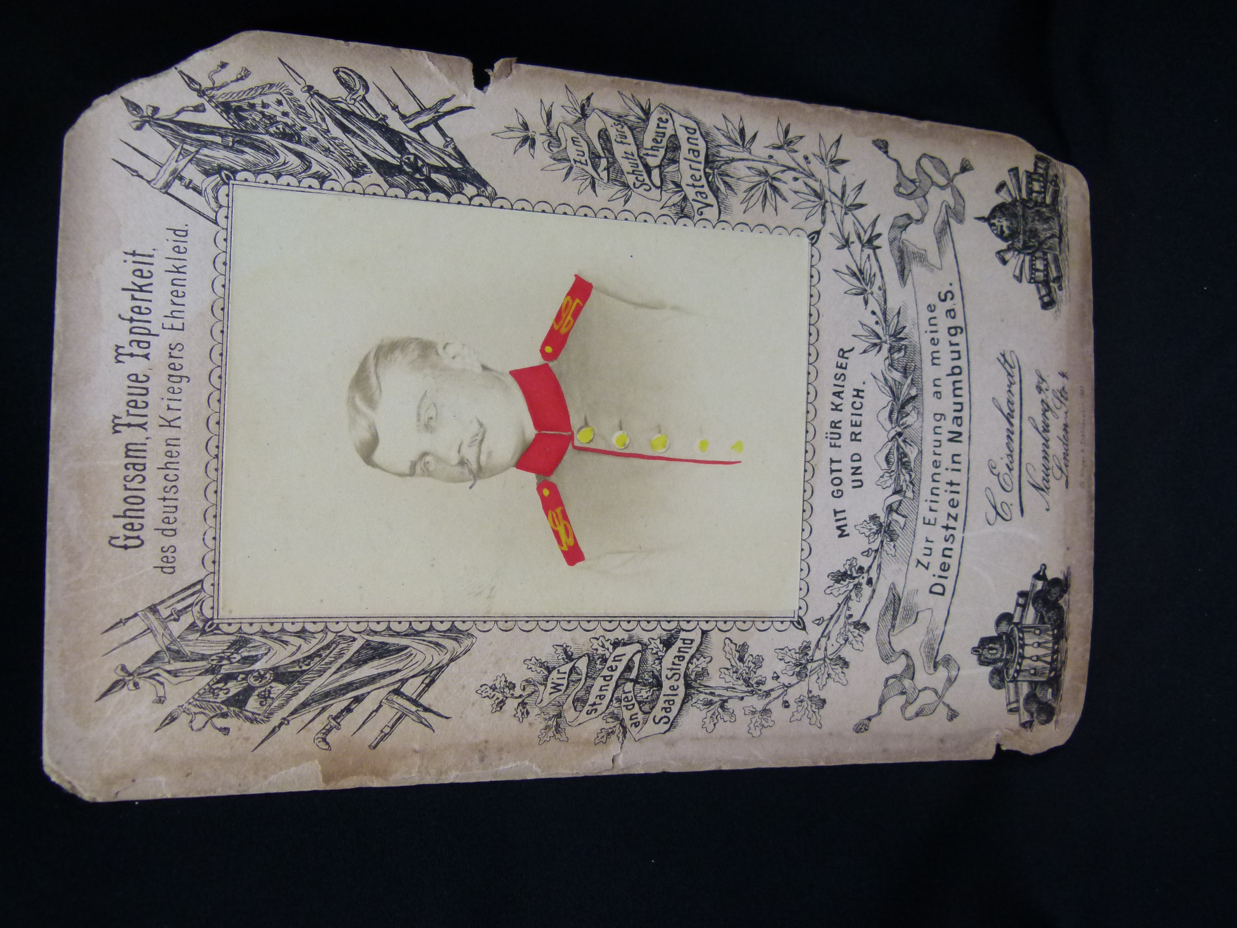 CDV farbig Infanterie Regiment 96 Naumburg Reuss