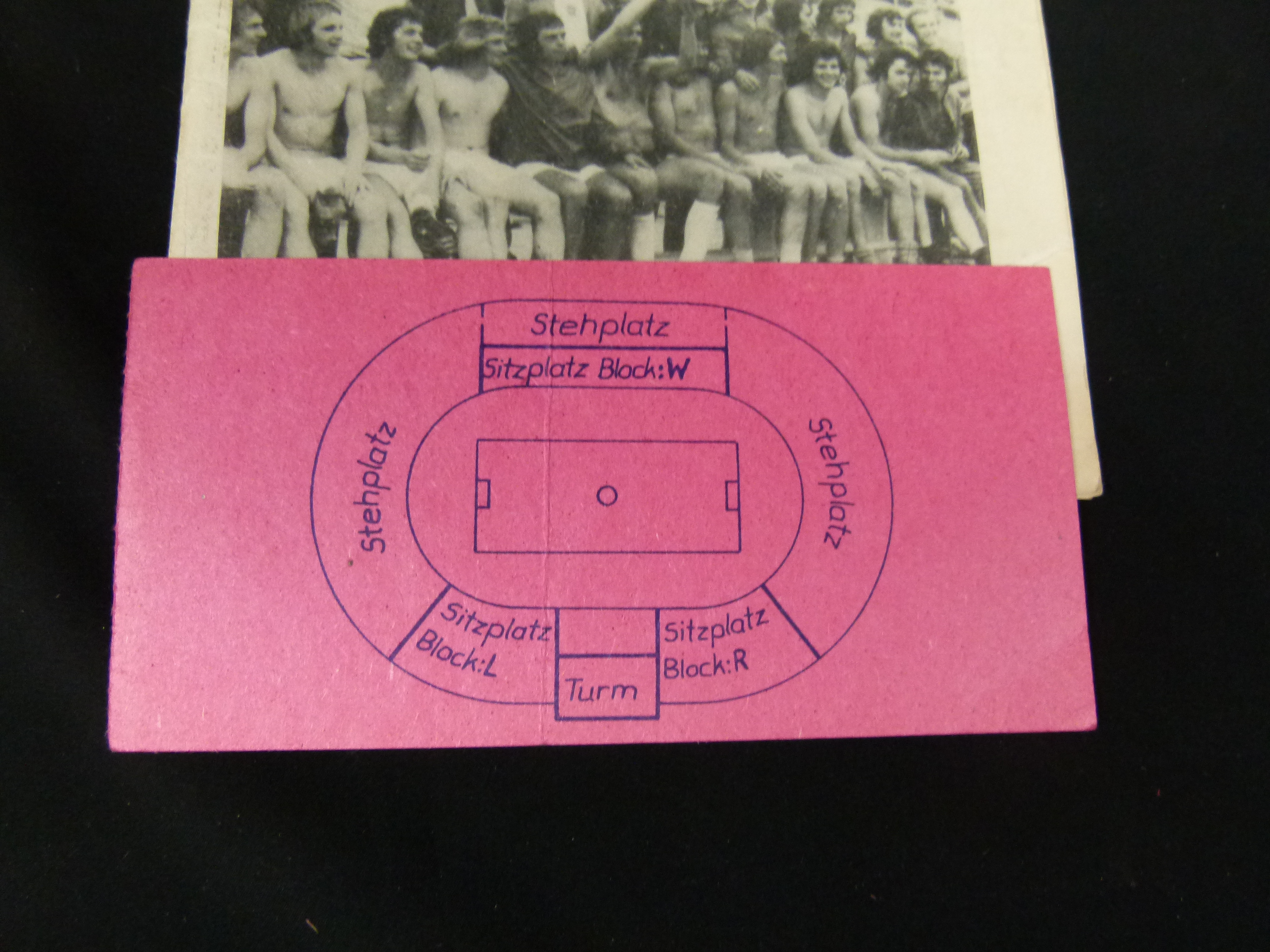 Spielheft & Karte Zwickau Athena 1975 Europapokal