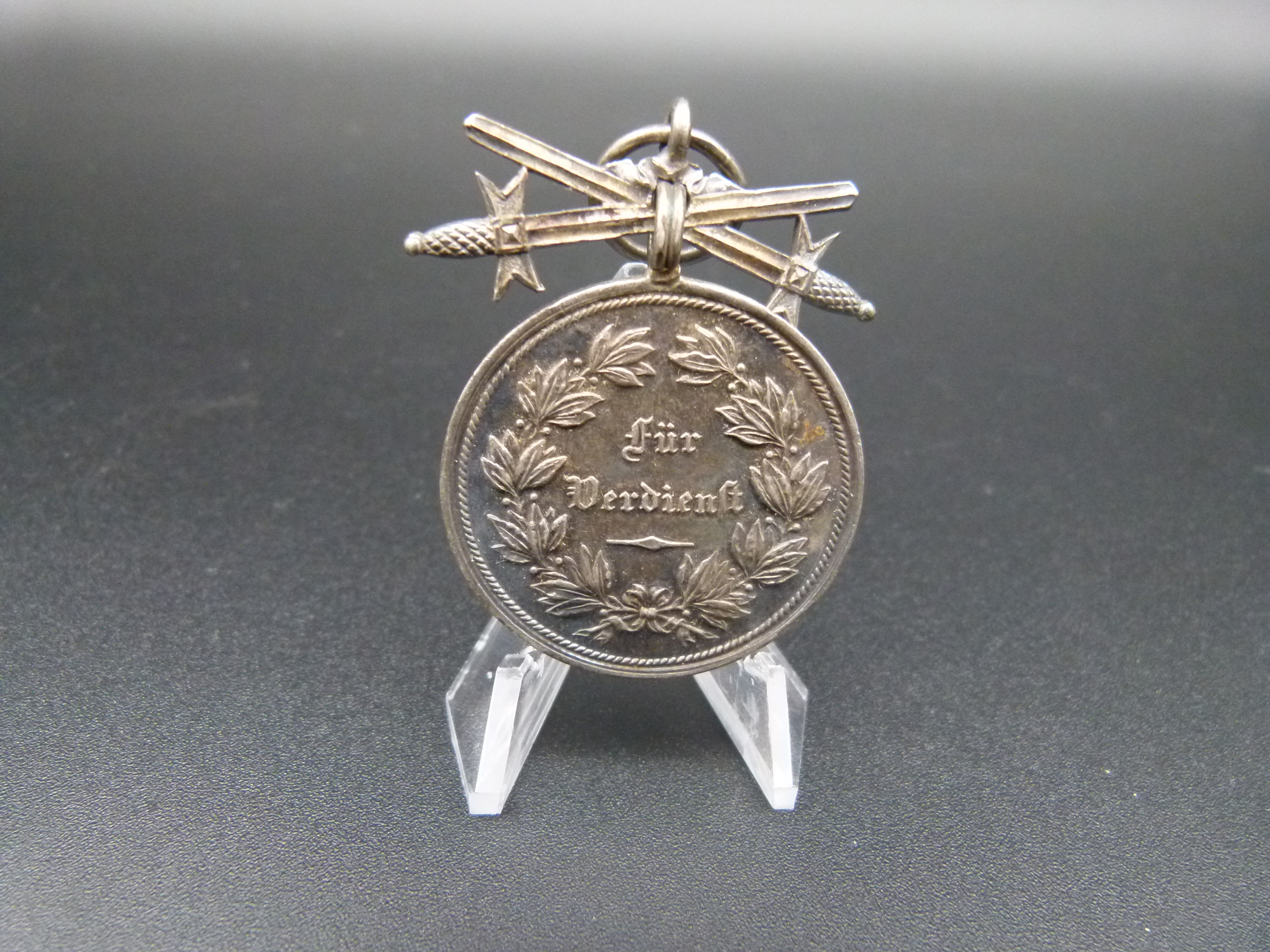 Silberne Verdienstmedaille Reuss j.L. mit Schwerter