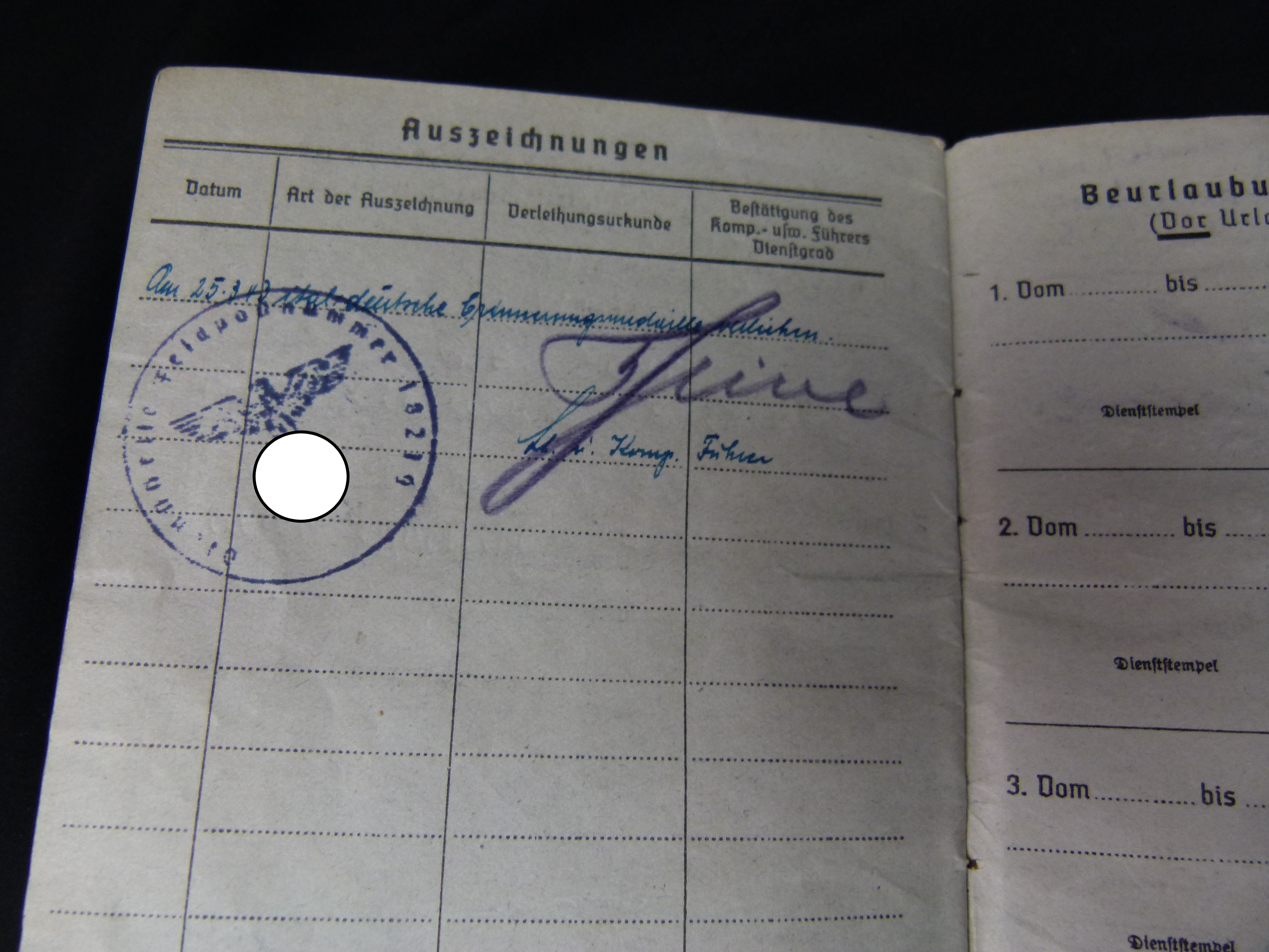 Soldbuch Panzer Aufklaerungs Abtlg. 190 Afrika