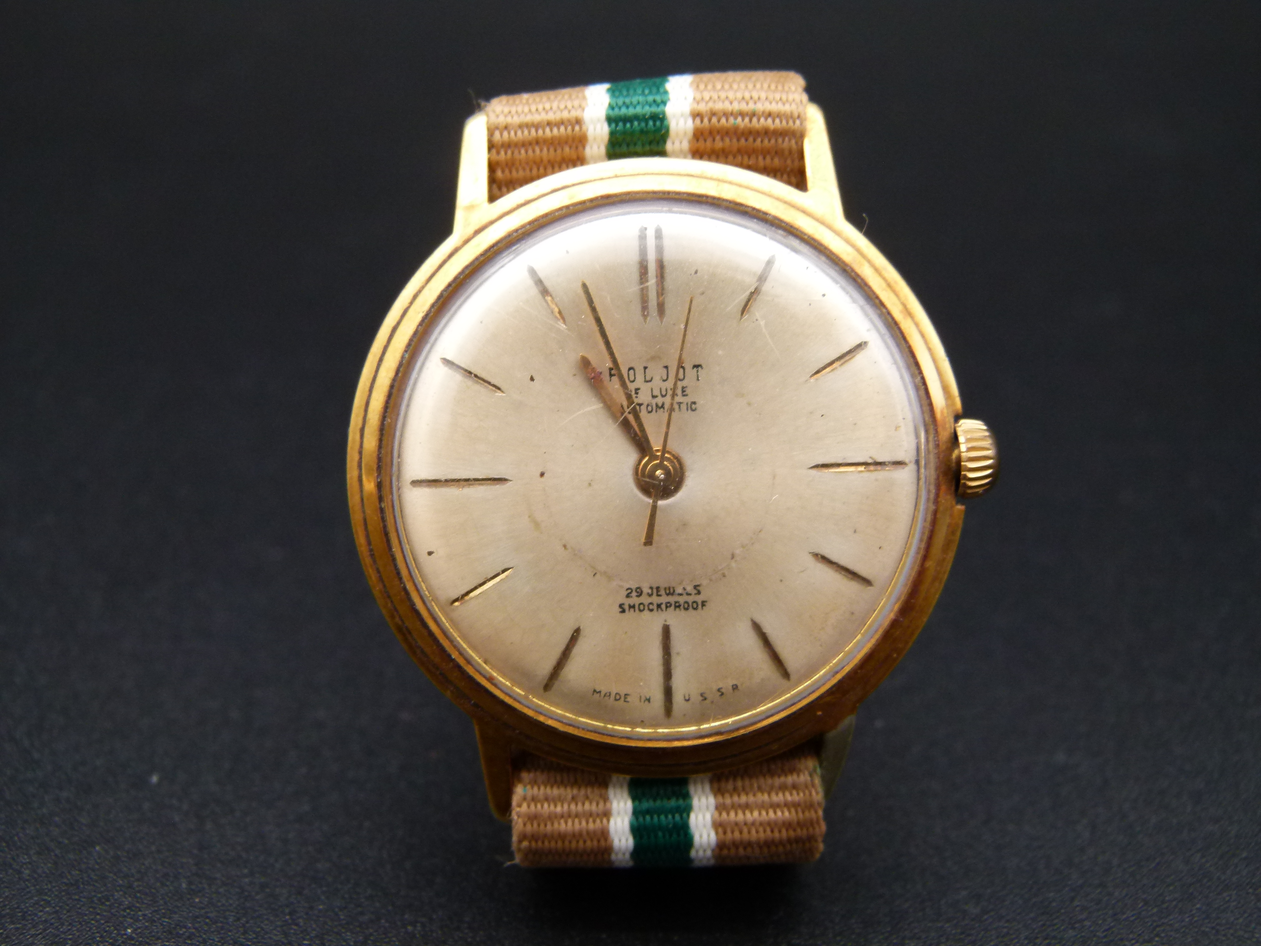 POLJOT de Luxe Automatik vergoldet Vintage Uhr