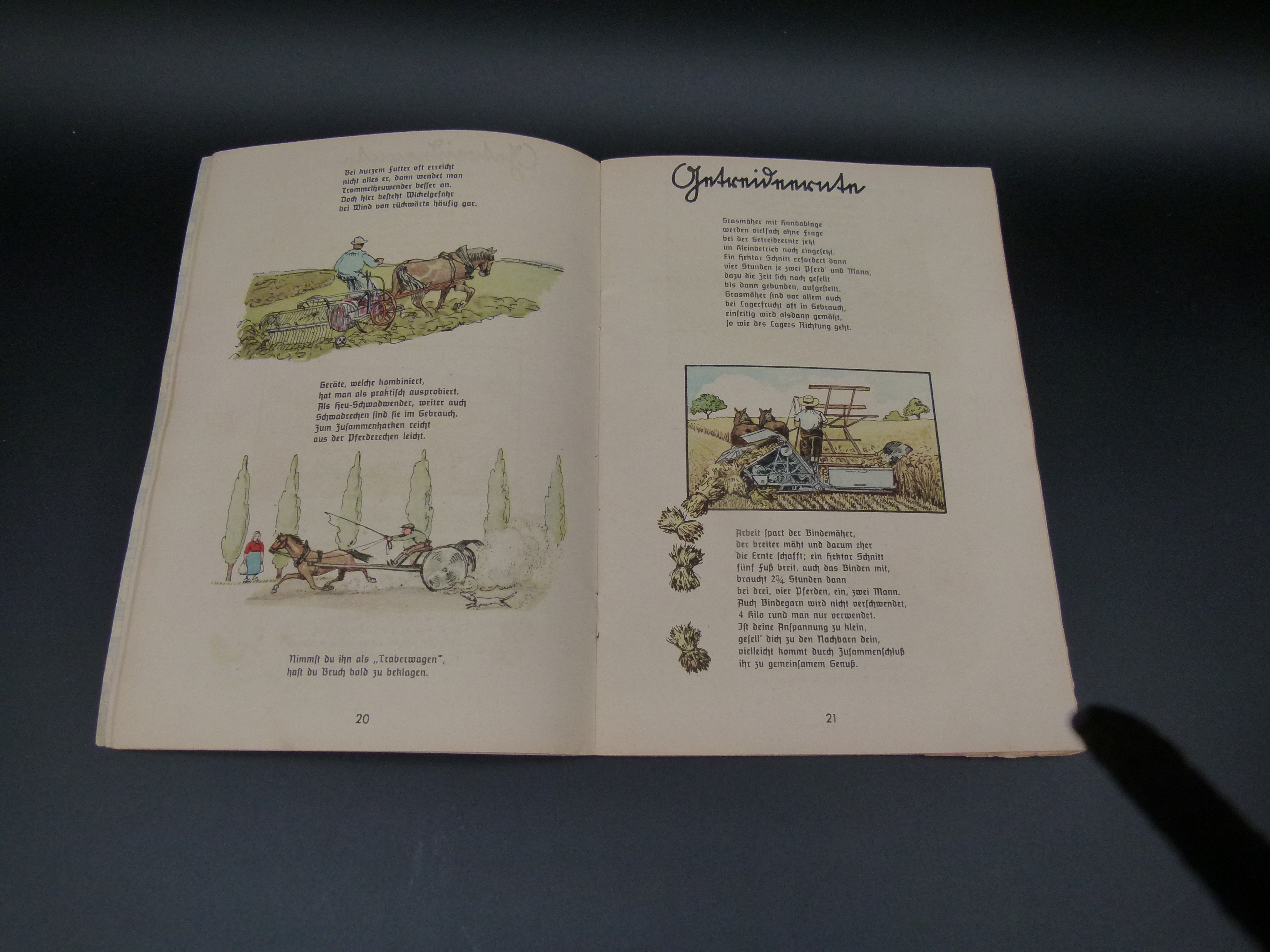Die lustige Landmaschinen Fibel 1940 selten