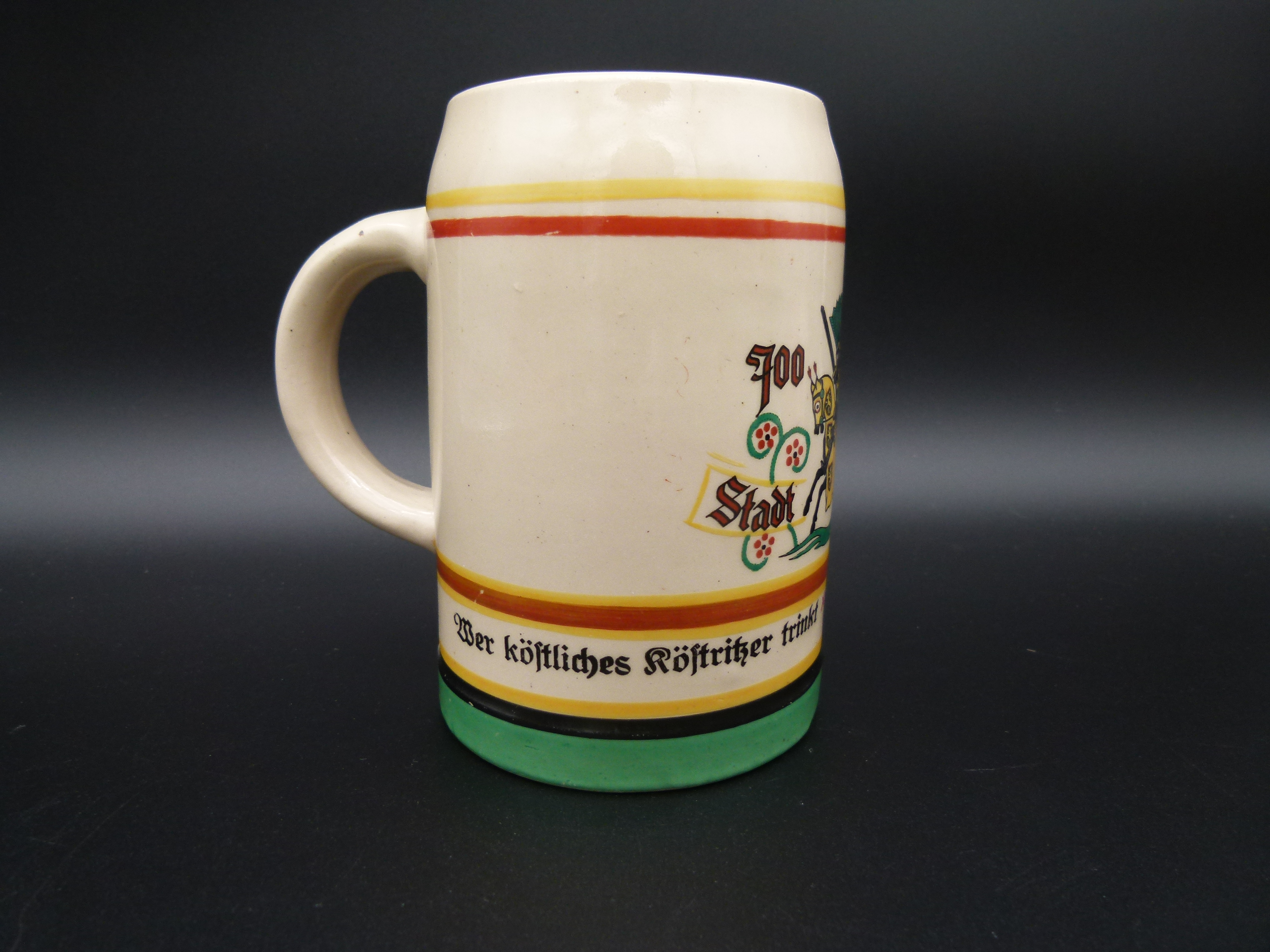 Bierkrug 700 Jahre Stadt Gera 1937 Koestritzer Bier