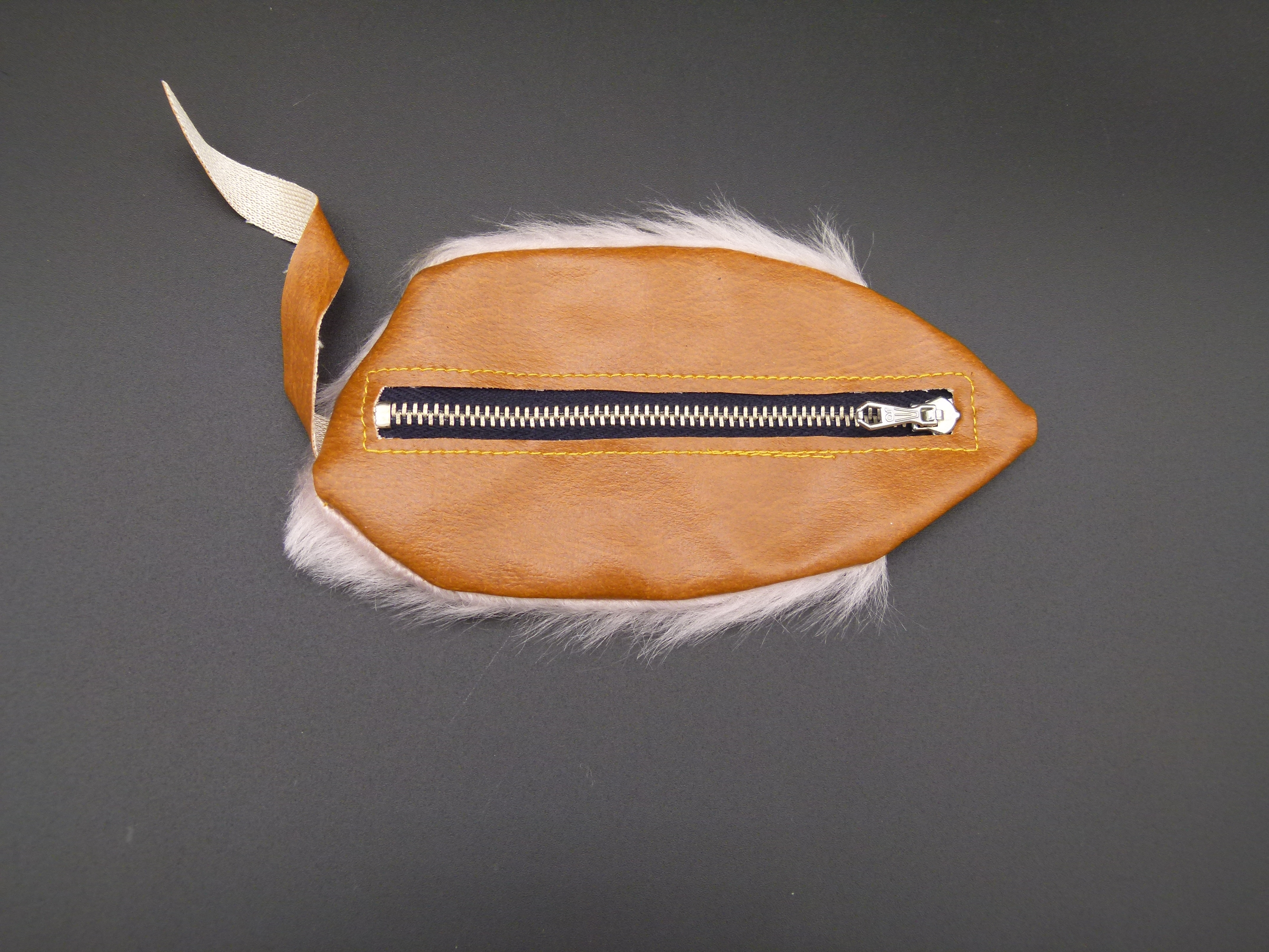 Original DDR Kinder Geldboerse Maus rosa Pluesch 