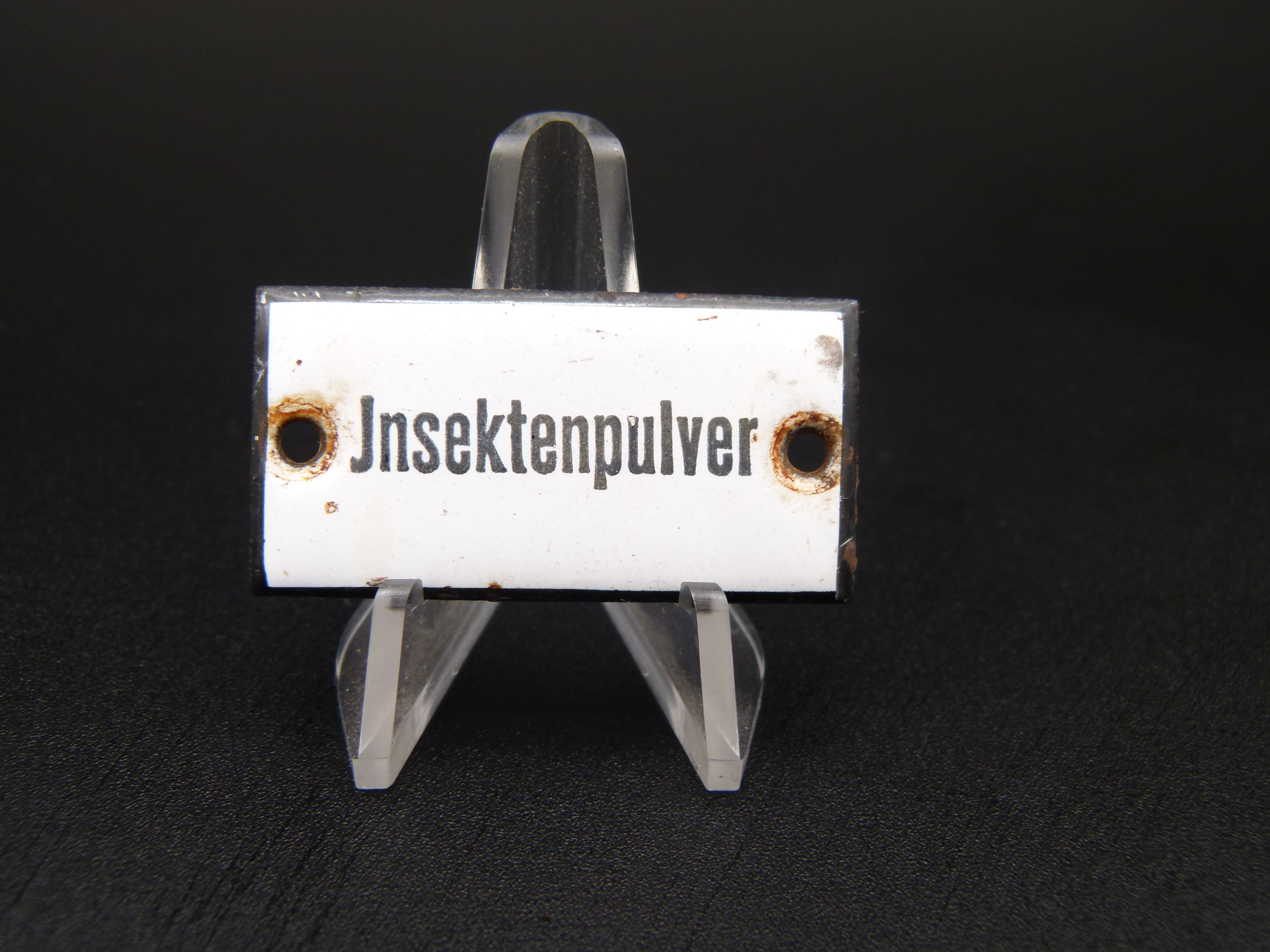  Antikes Schubladen Emailleschild Insektenpulver 