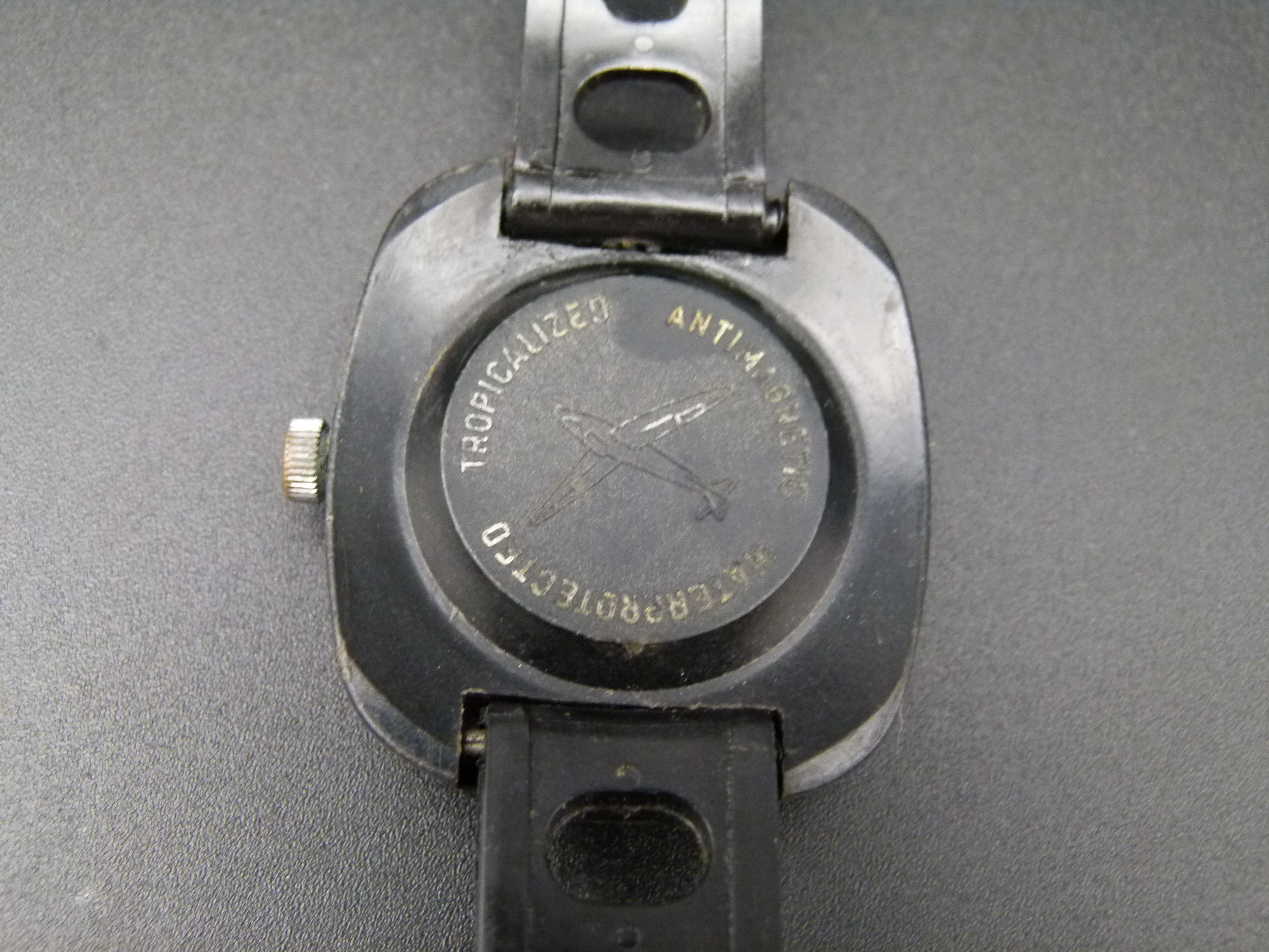Ruhla Antimagnetic blau tropical DDR Herrenuhr