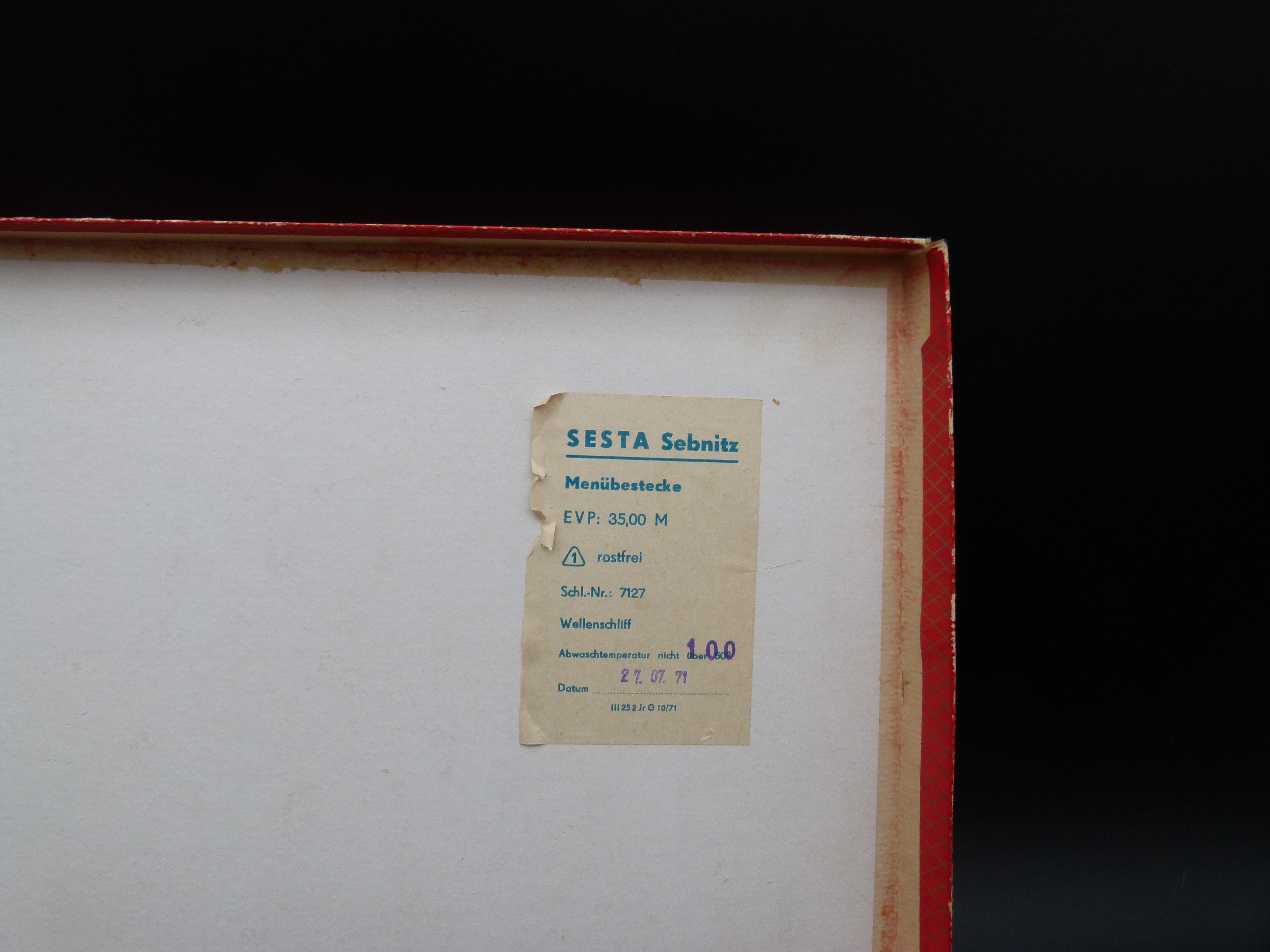 DDR Menue Besteck in OVP Sestra 1971 EVP 31M