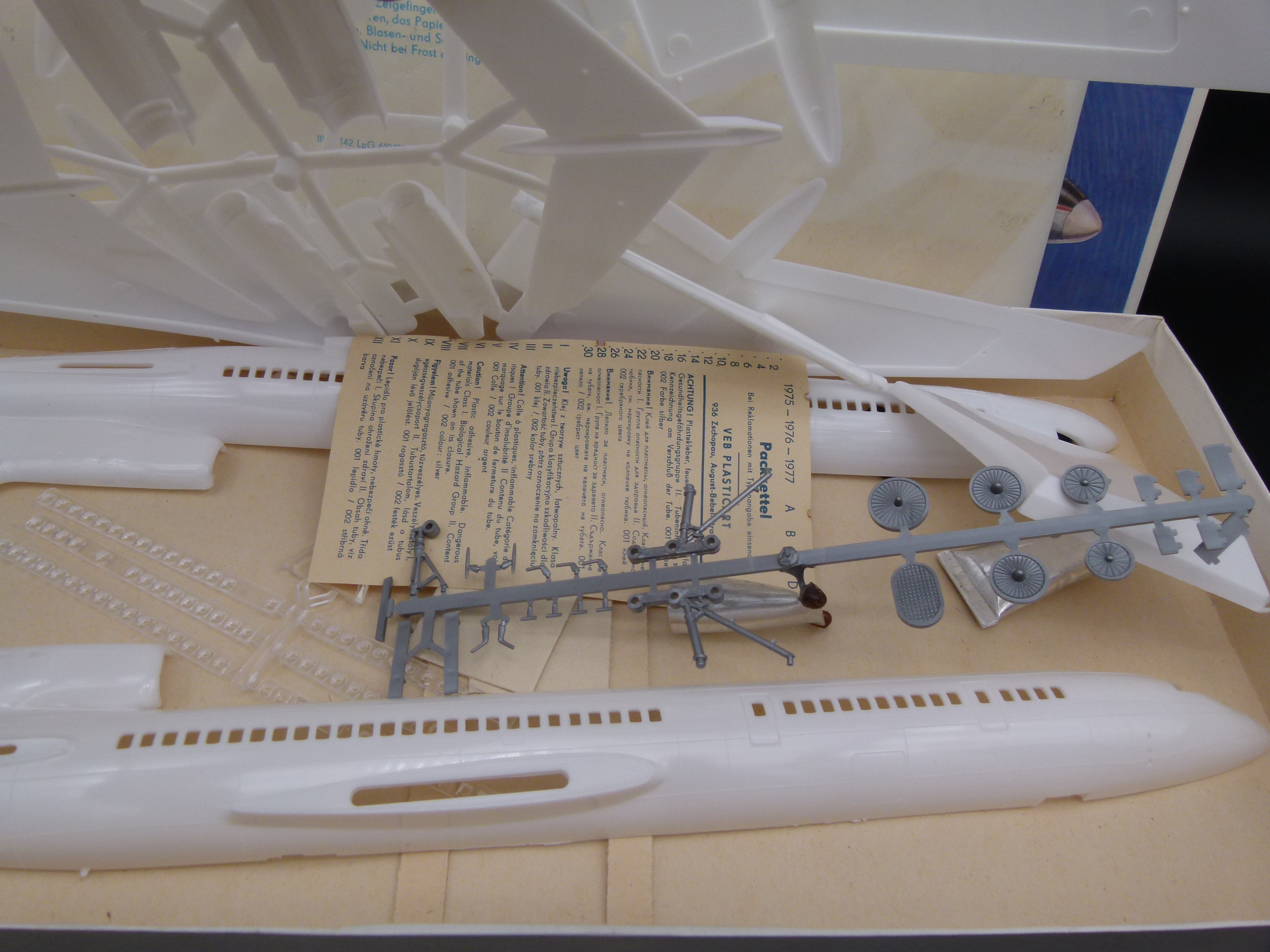 Modellbausatz Interflug DDR TU 154 Plasticart OVP