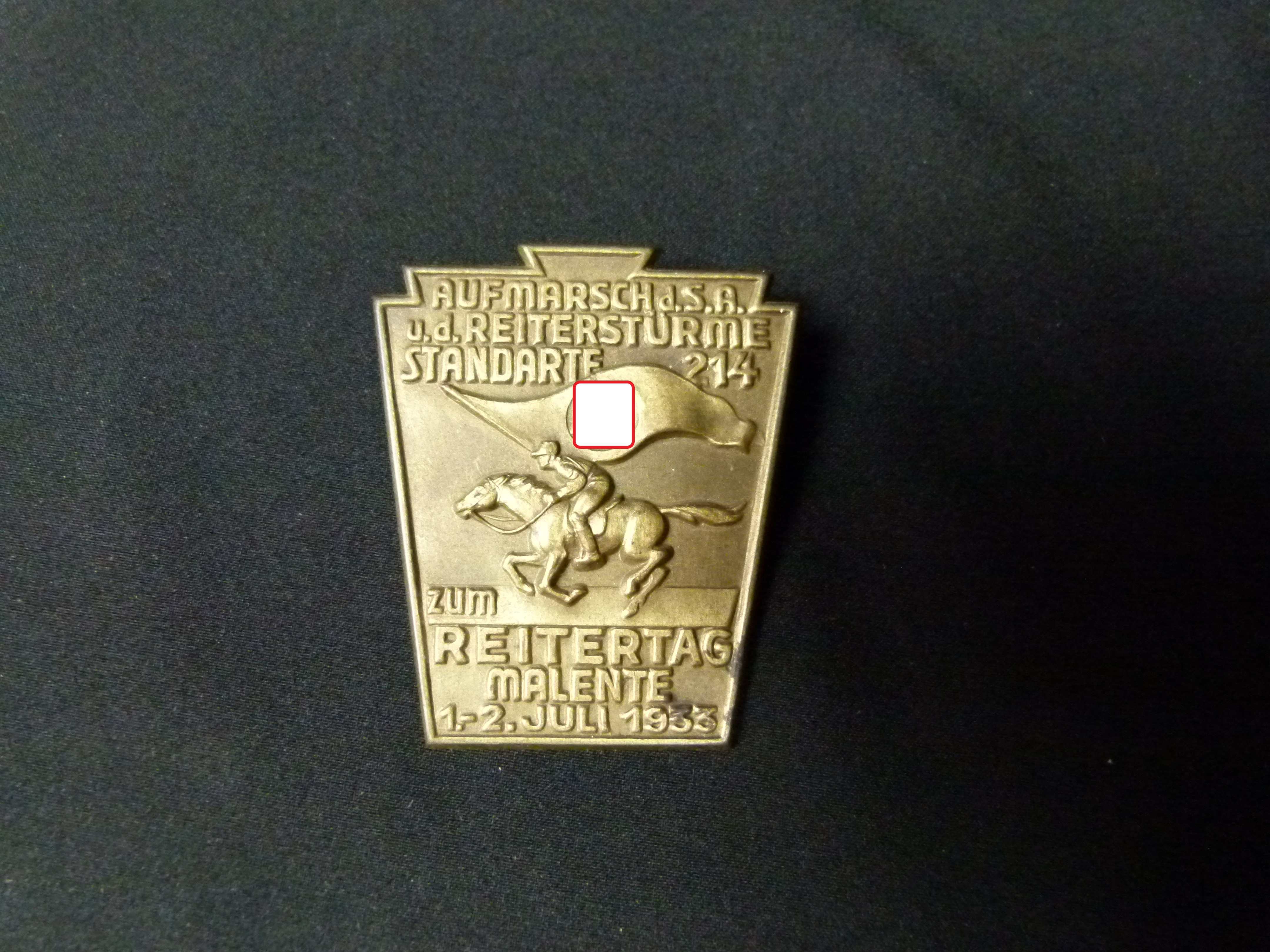 SA Abzeichen Reiterstürme und Standarte 214 1933