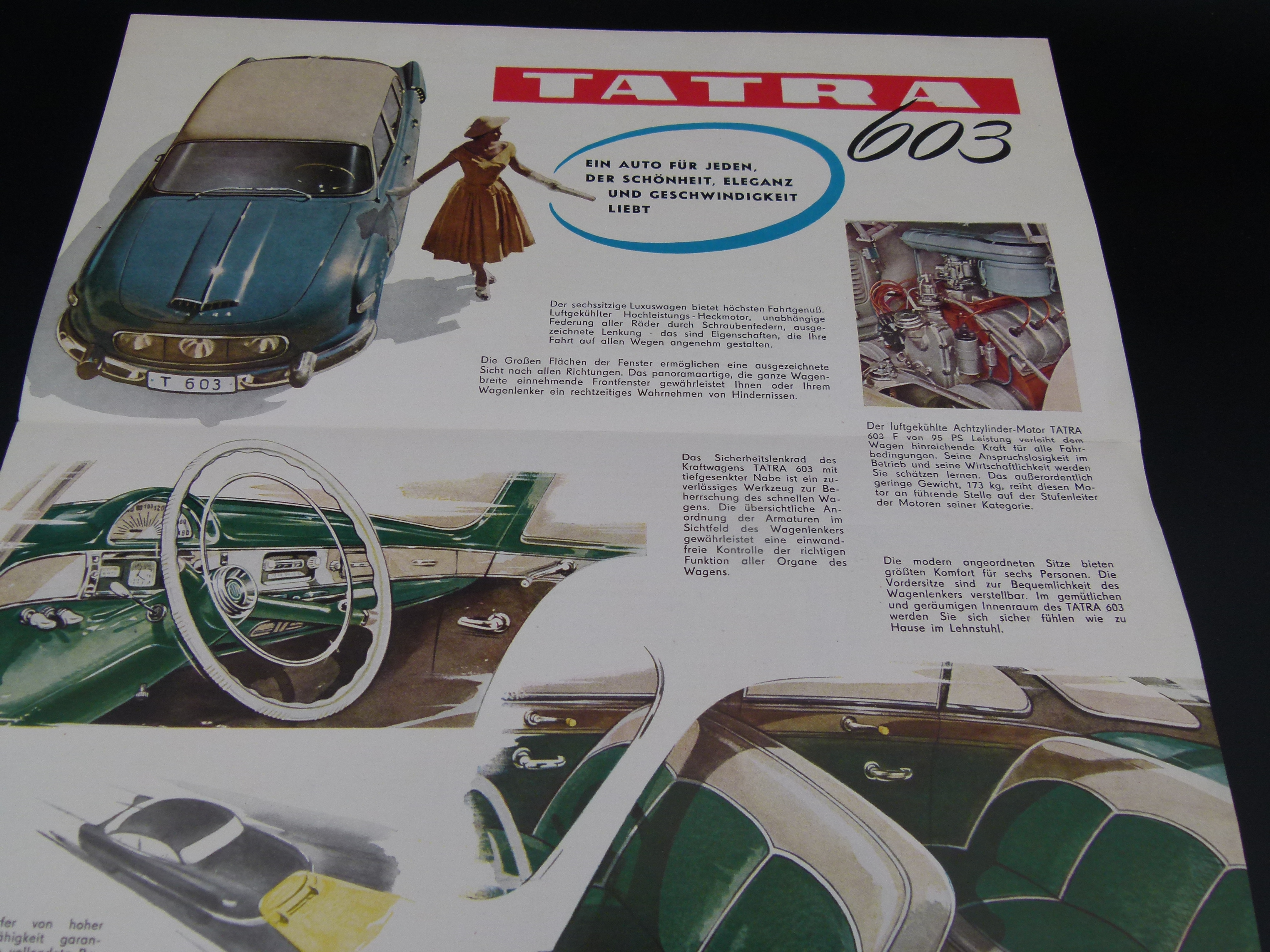 Tatra 603 Werbeheft original Faltblatt Oldtimer