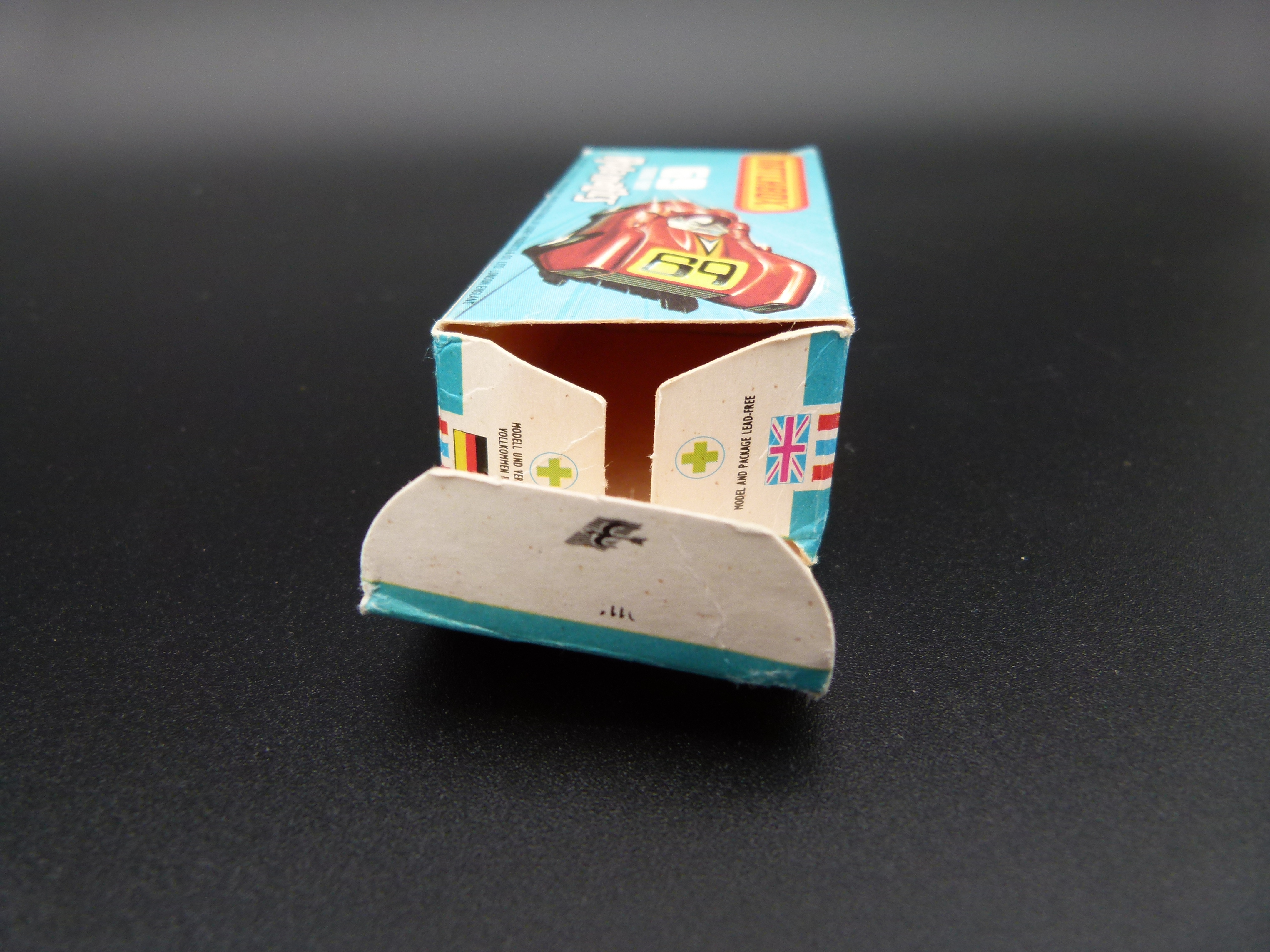  Original Karton Matchbox 69 Turbo Fury Rola Matics