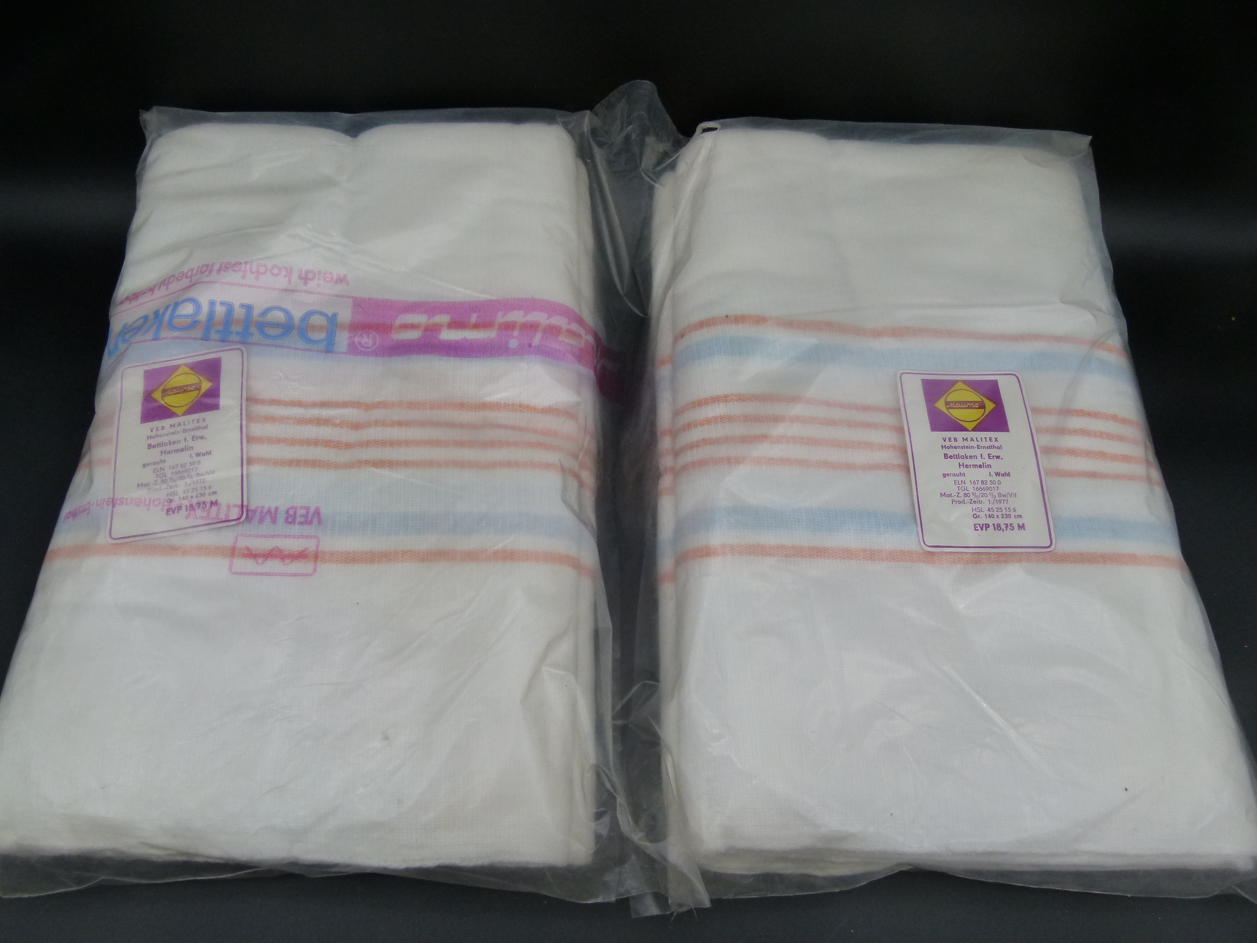 DDR Bettlaken Set in OVP VEB Malitex Malimo