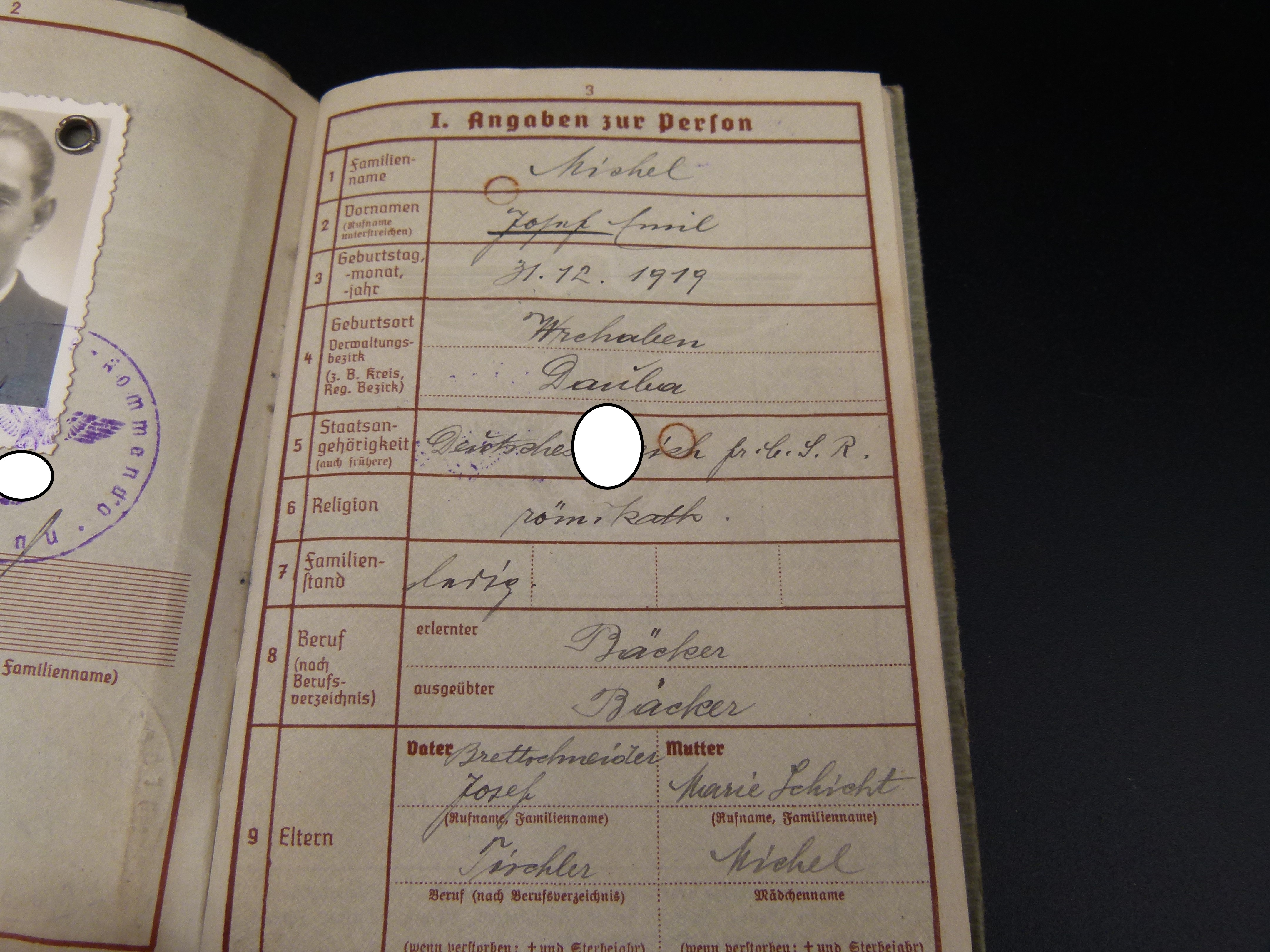 Wehrpaß Infanterie Reg. 11 Polen Frankreich Orden 