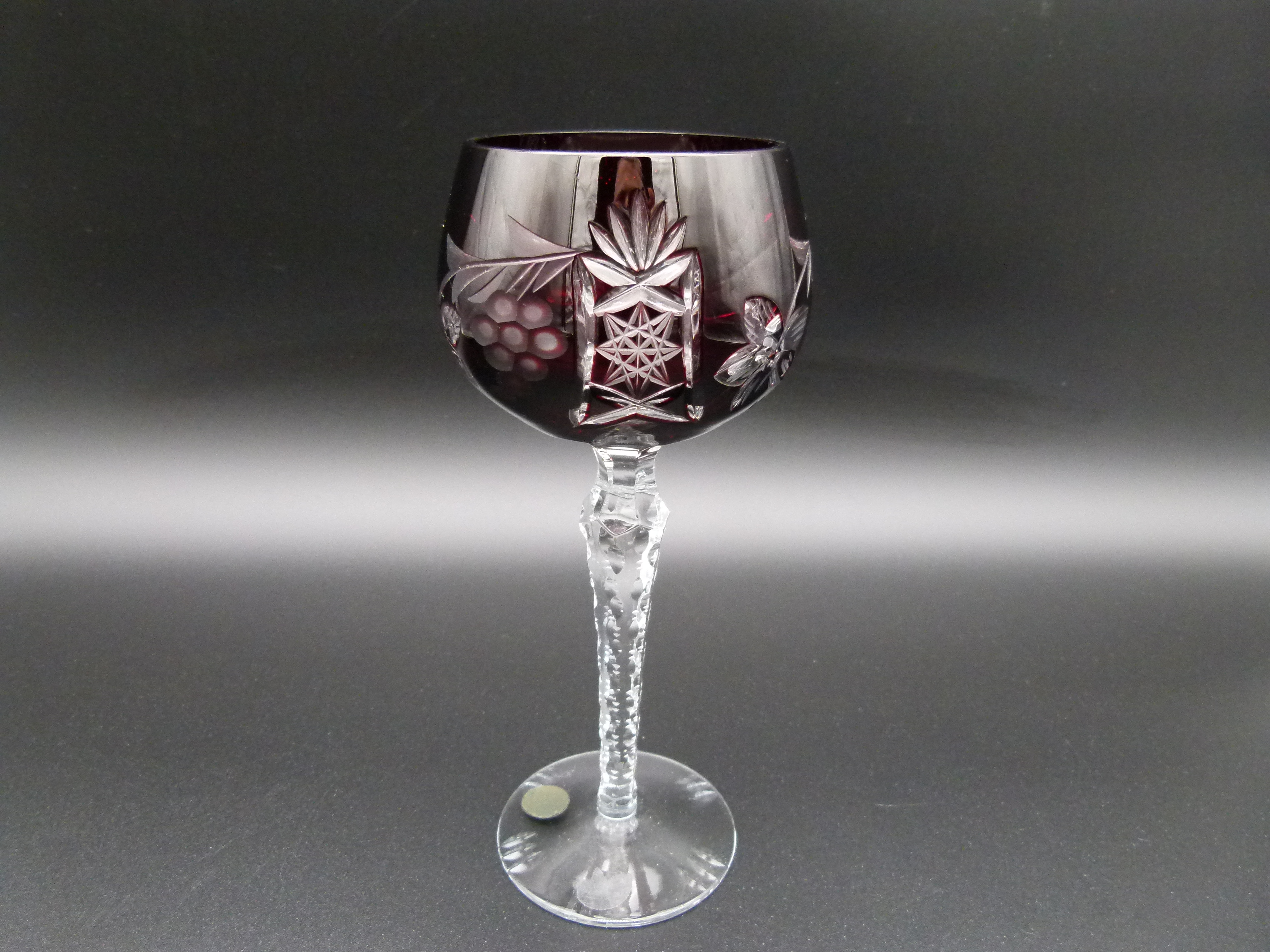 Nachtmann Bleikristall Roemer Glas weinrot