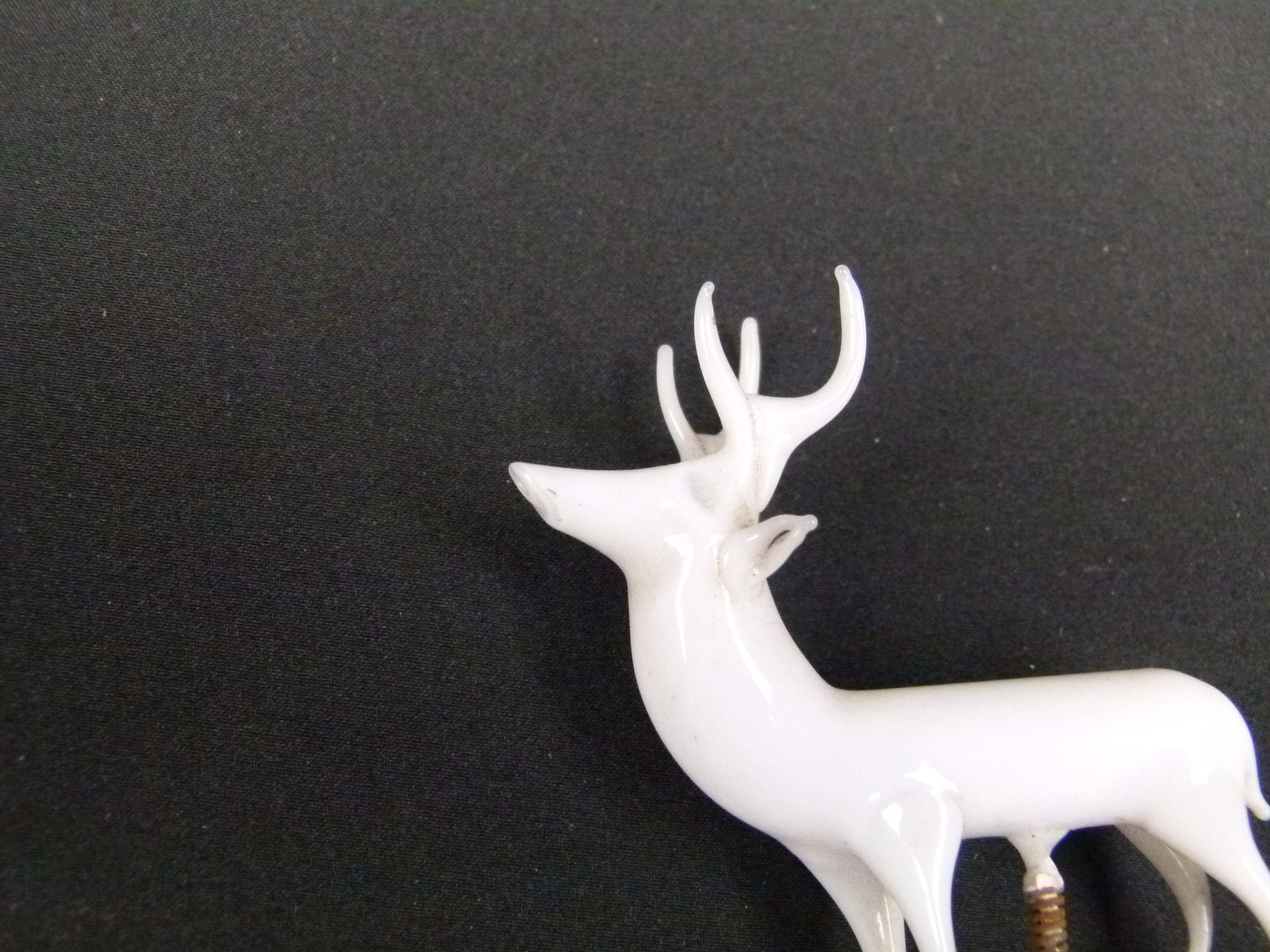 Antiker Christbaumschmuck Hirsch Lauscha Glas