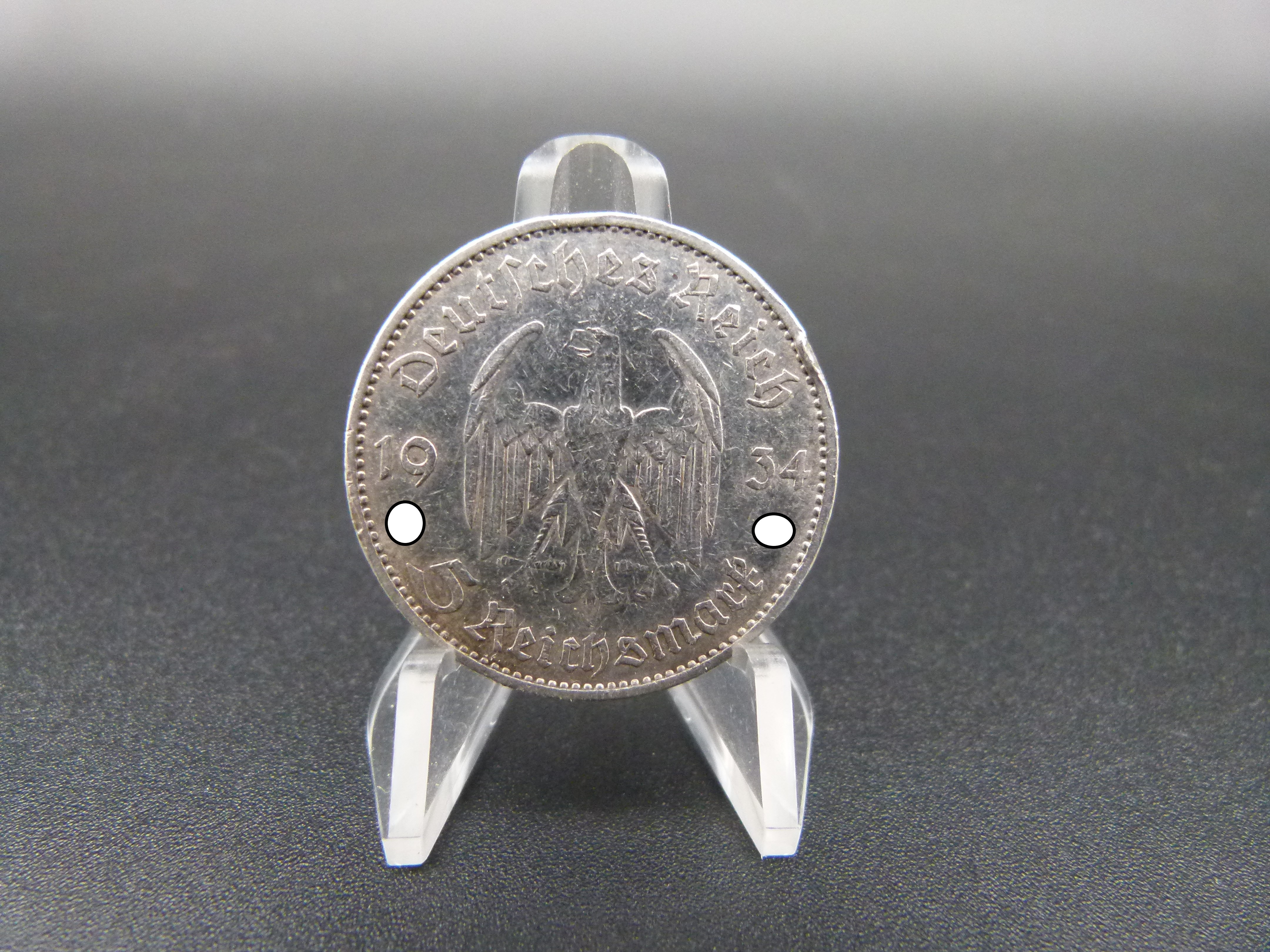 5 Reichsmark Garnisionskirche 1934 silber Muenze