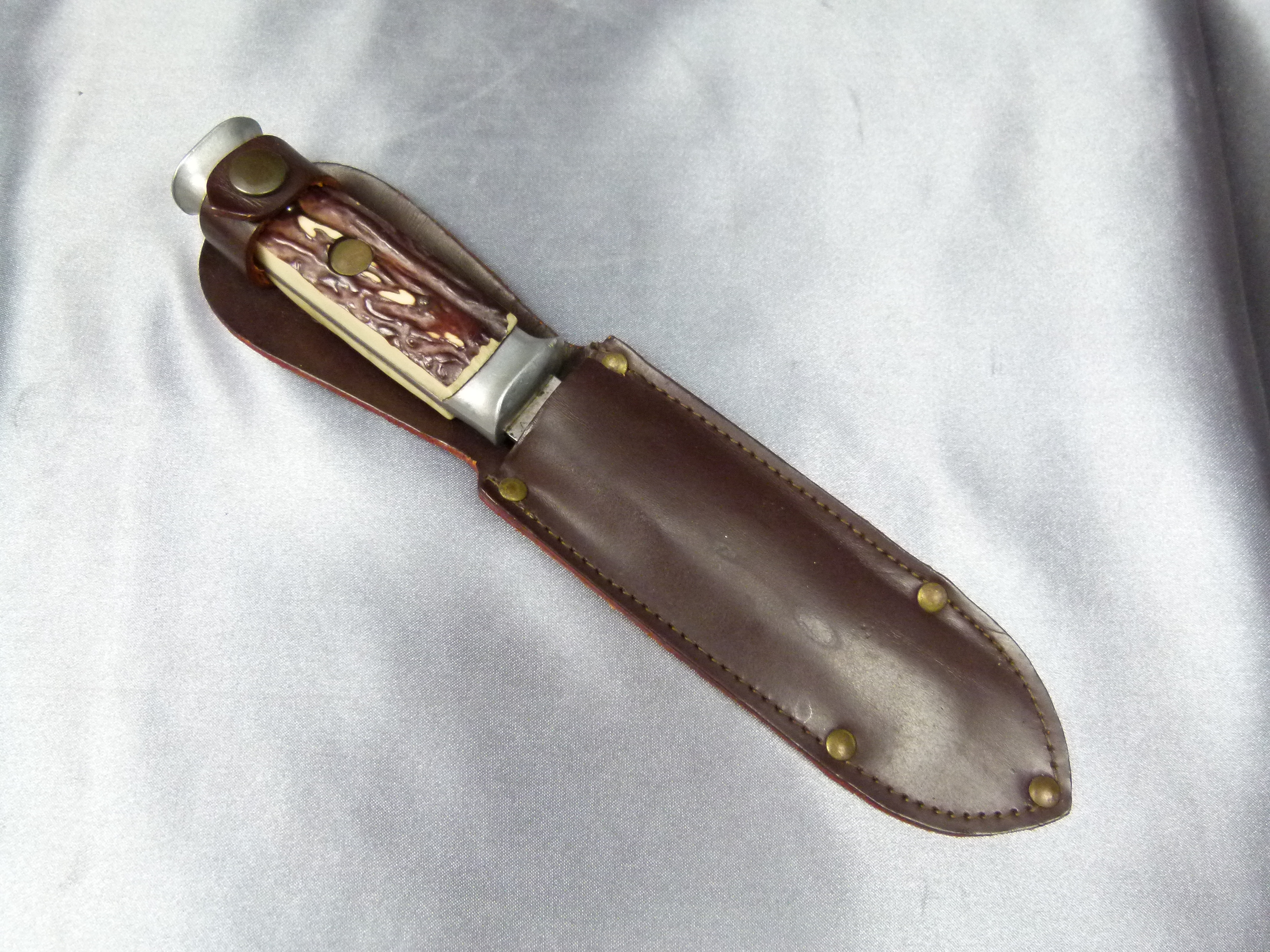 DDR Jagdmesser Jagddolch mit Lederscheide