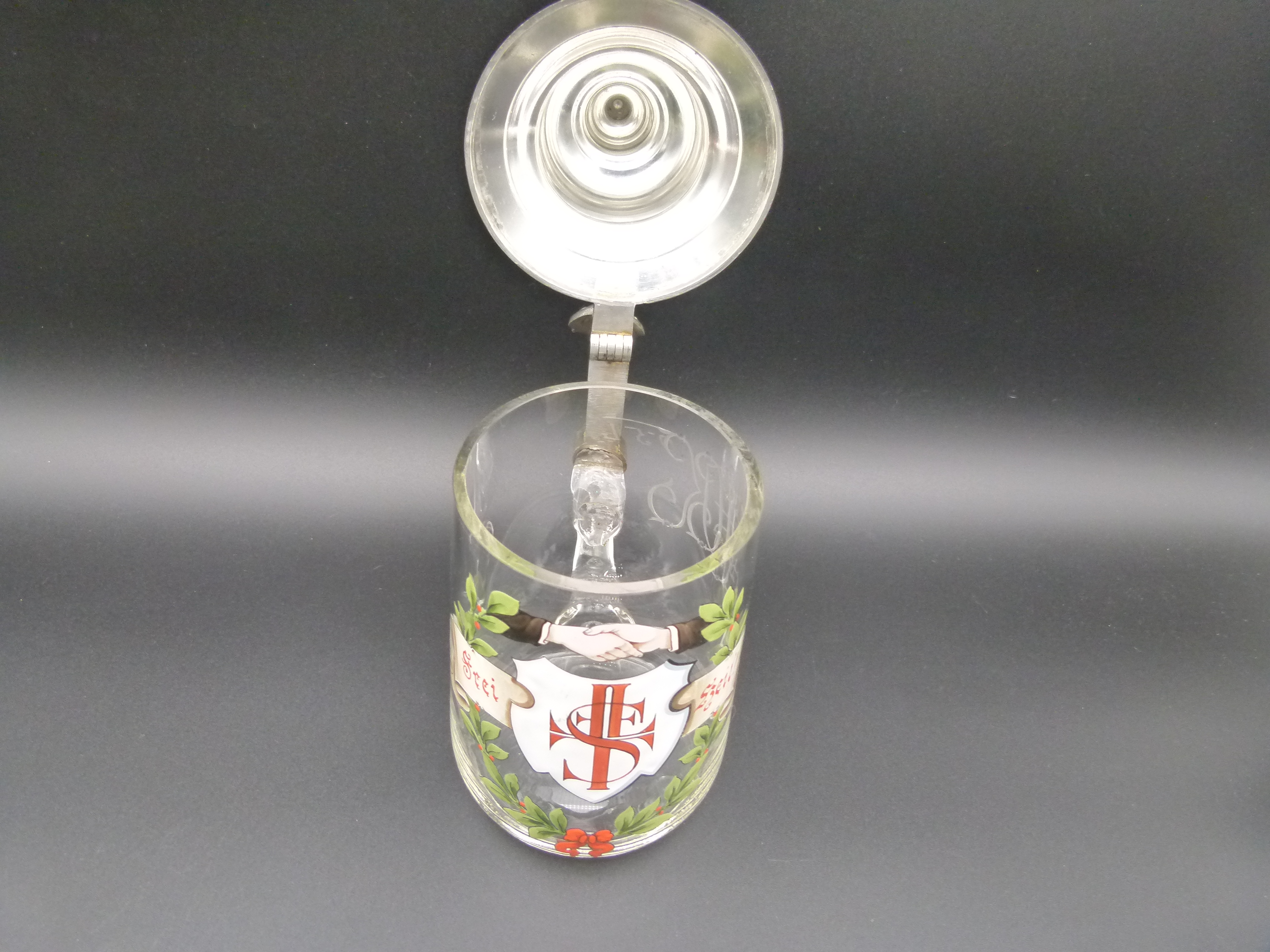 Bierkrug Frei Heil Turnerbund FFFF Emaillemalerei