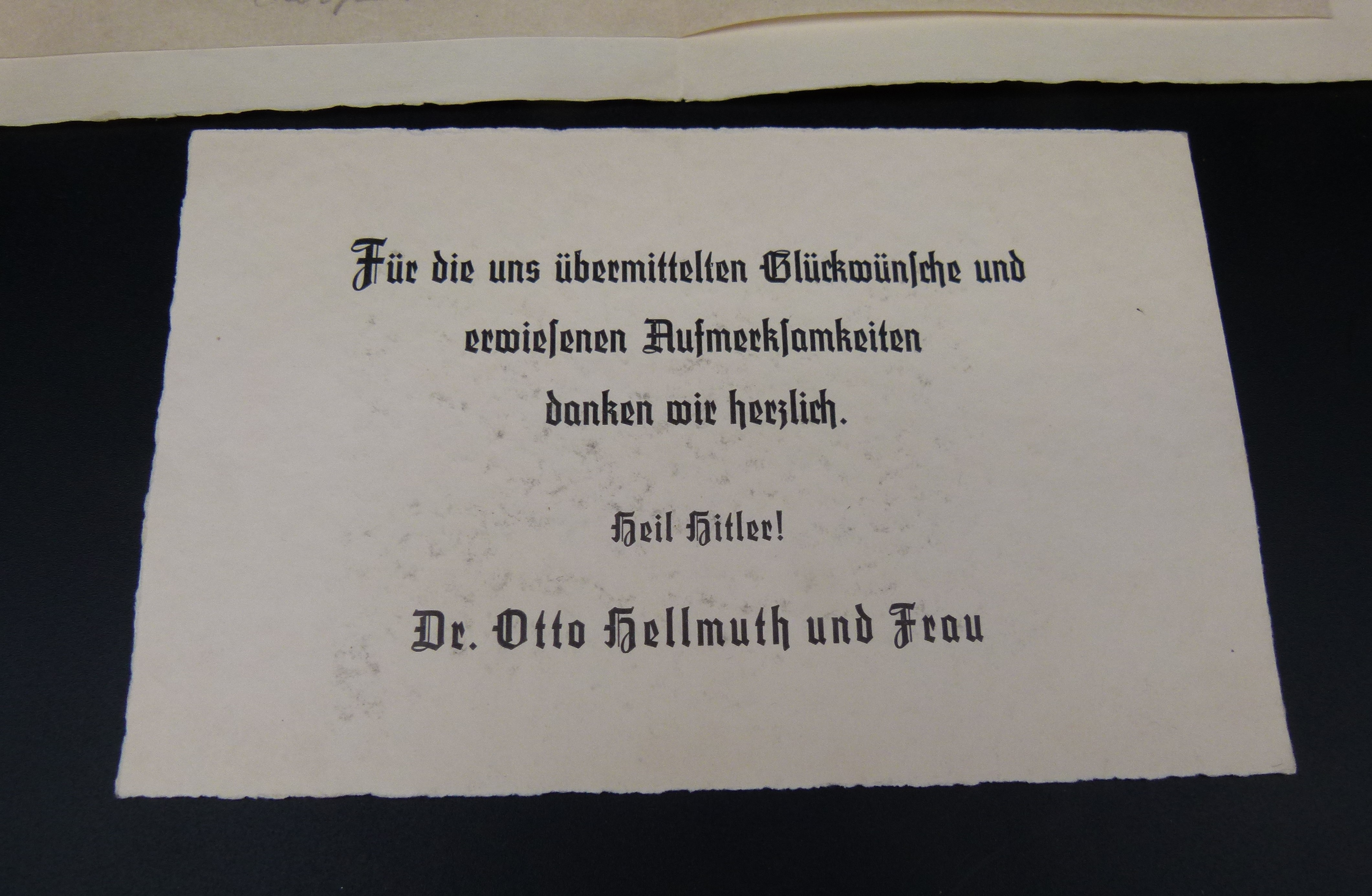 Schriftstuecke Gauleiter Otto Helmuth Geburt Sohn