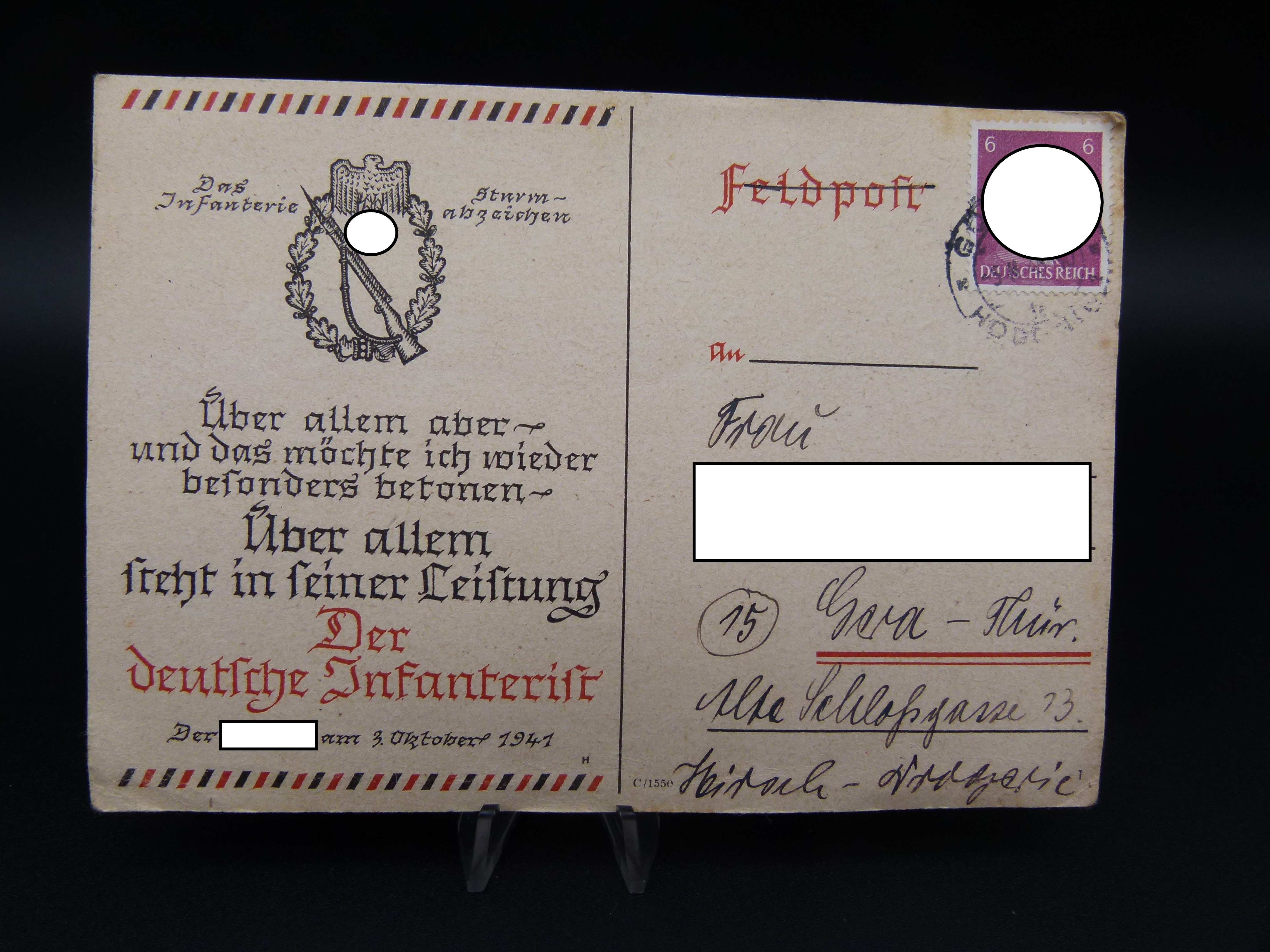 Propagandakarte Infanteriesturmabzeichen 