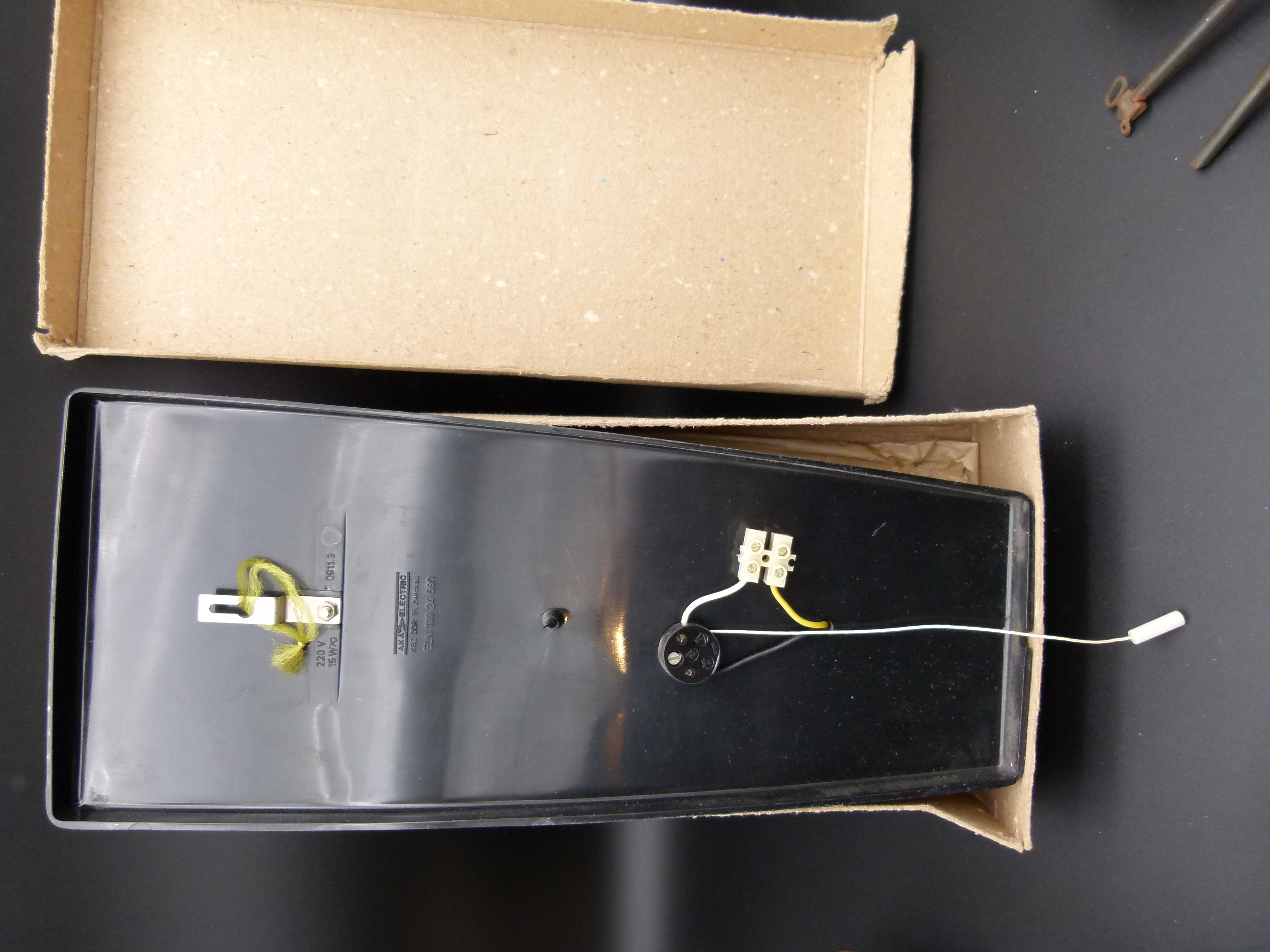 Wandleuchte GLZ Grubenlampe in OVP mit Aufdruck