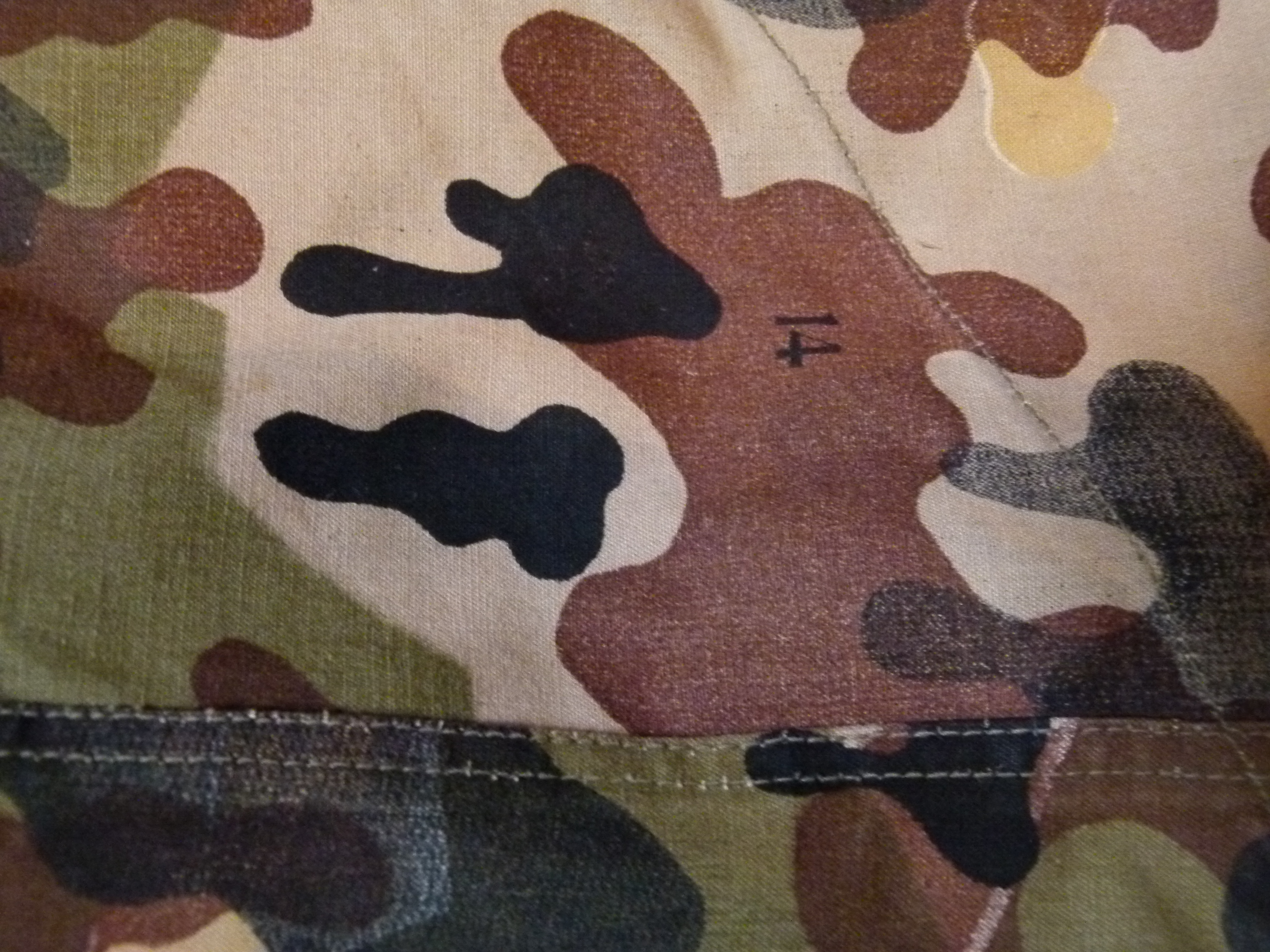  Amoebentarn Zeltbahn mit Tasche Bundeswehr 60er 