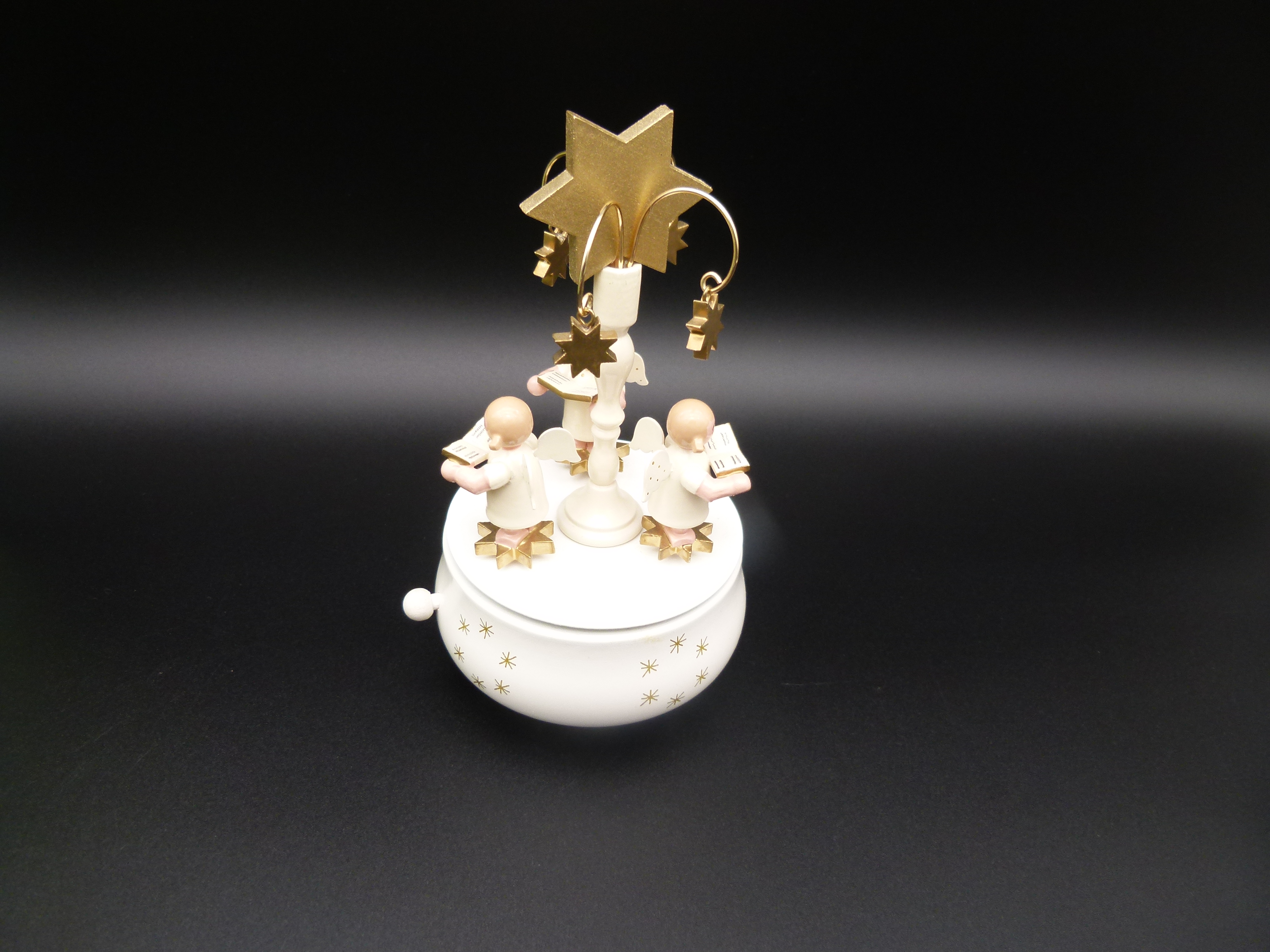 Spieluhr Engel weiß Ulbricht Stille Nacht in OVP