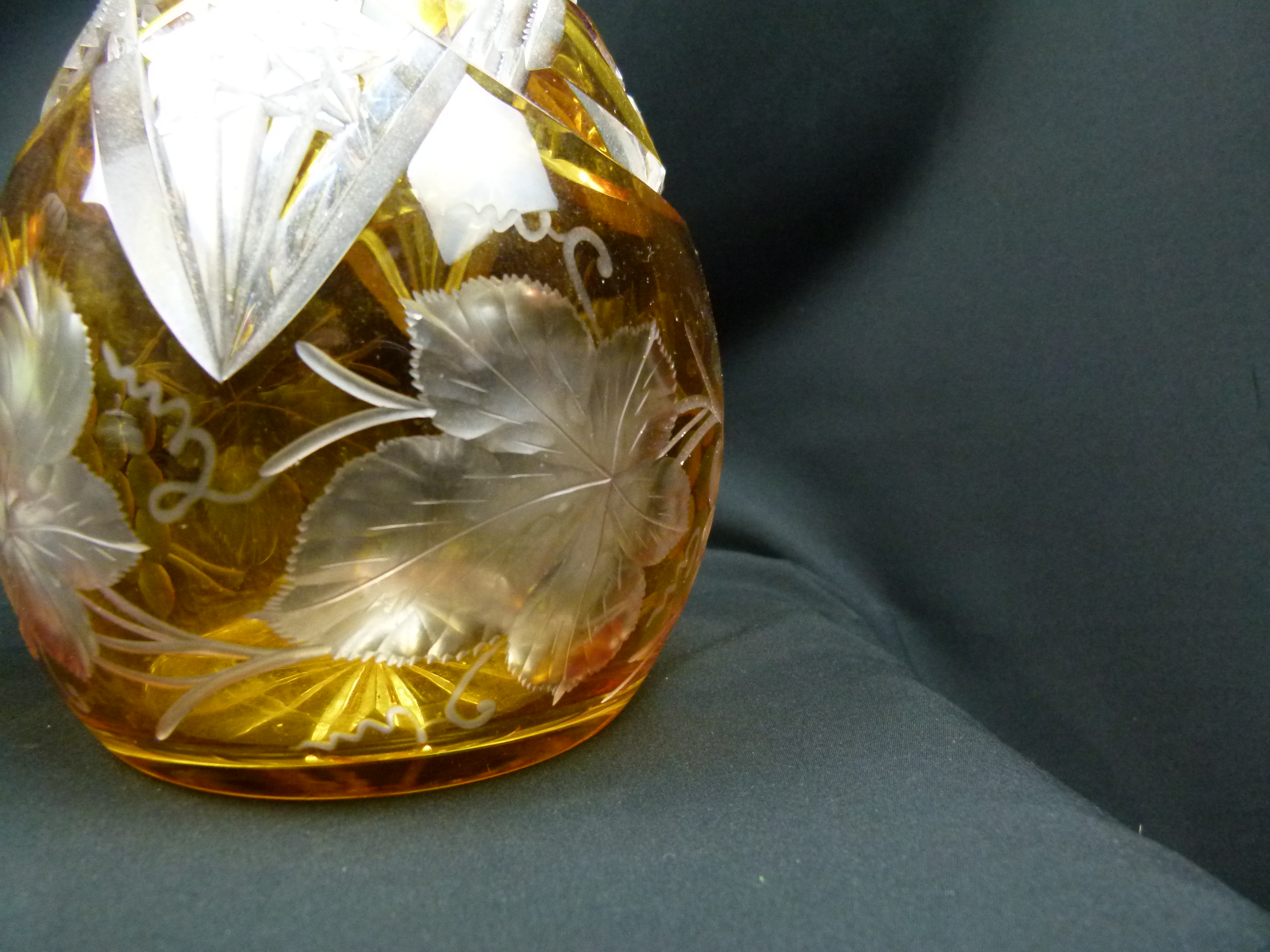 Karaffe Ueberfang 800 silber Schnauffer Dresden 