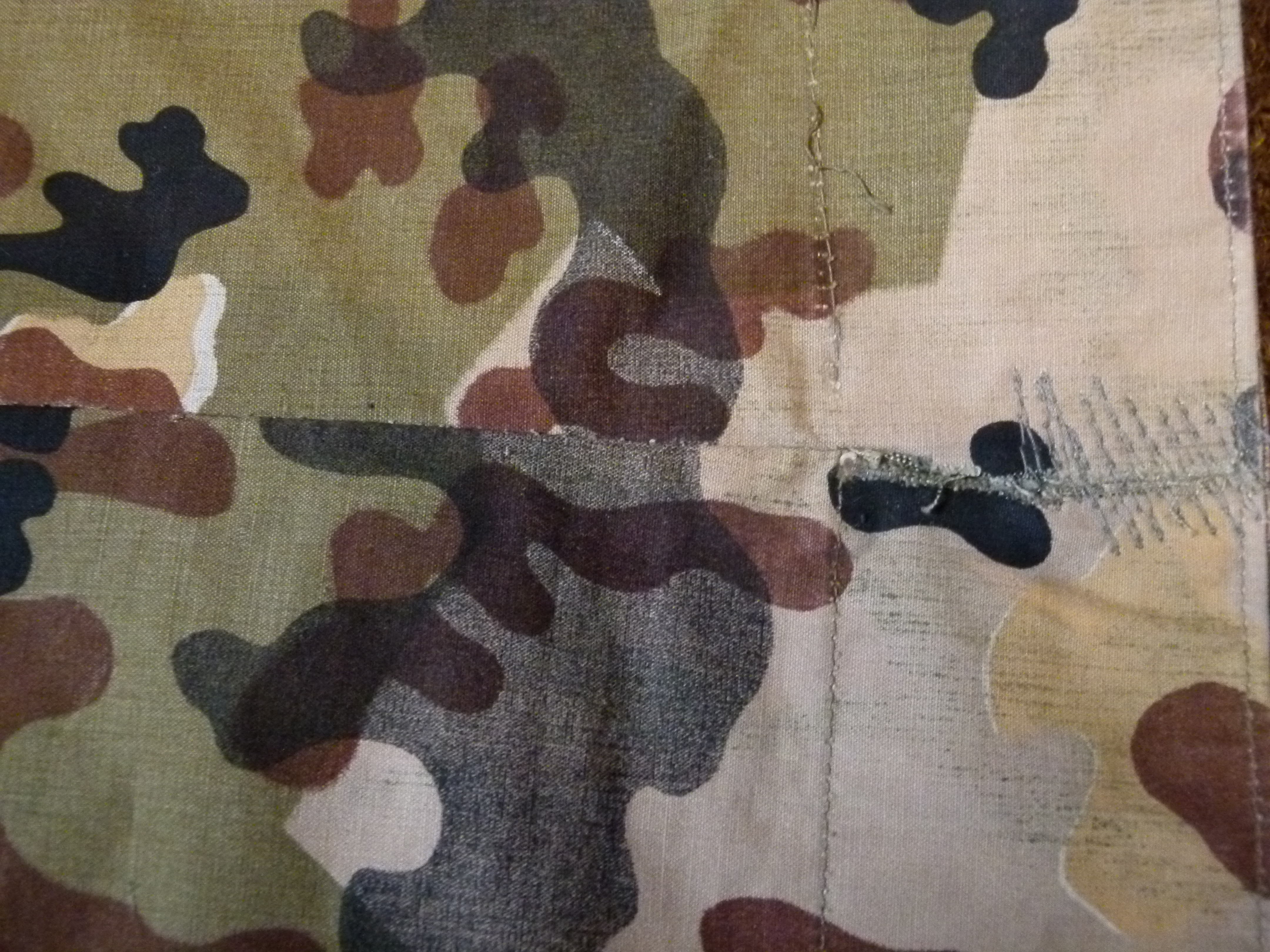  Amoebentarn Zeltbahn mit Tasche Bundeswehr 60er 