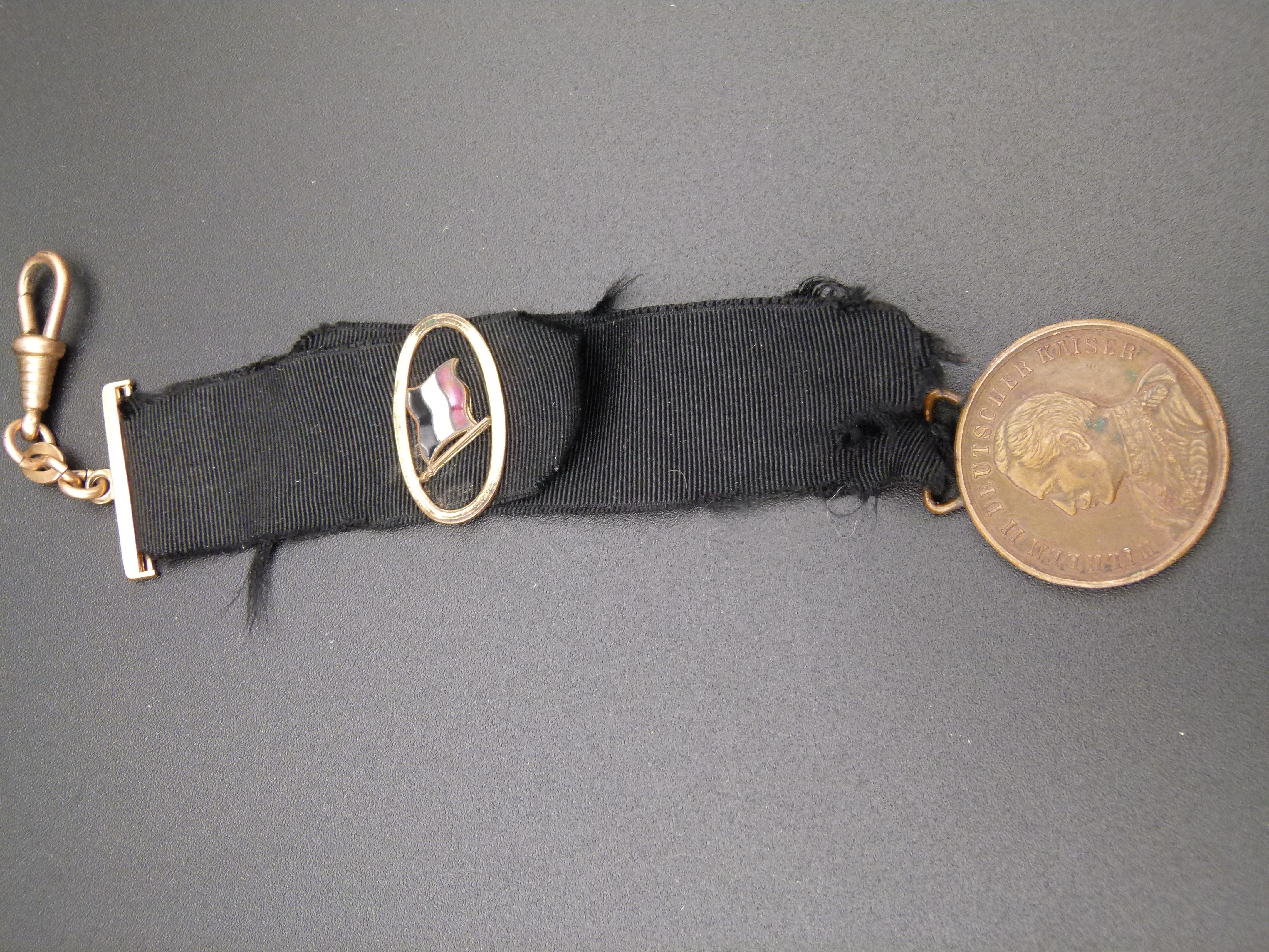 Medaille Kaiser Wilhelm Bierzipfel Auflage emailliert 