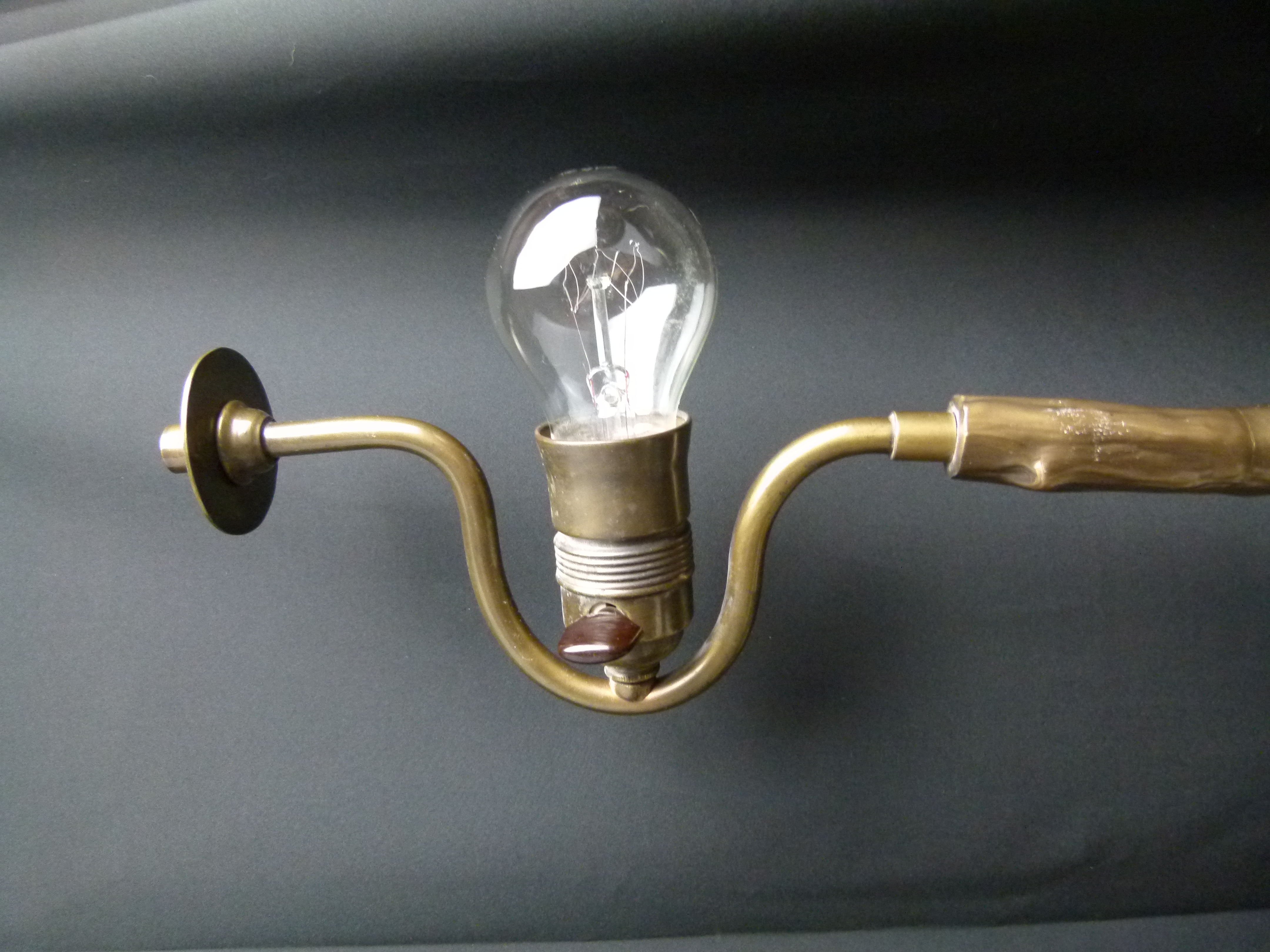 Große antike Schreibtischlampe Alter Fritz 