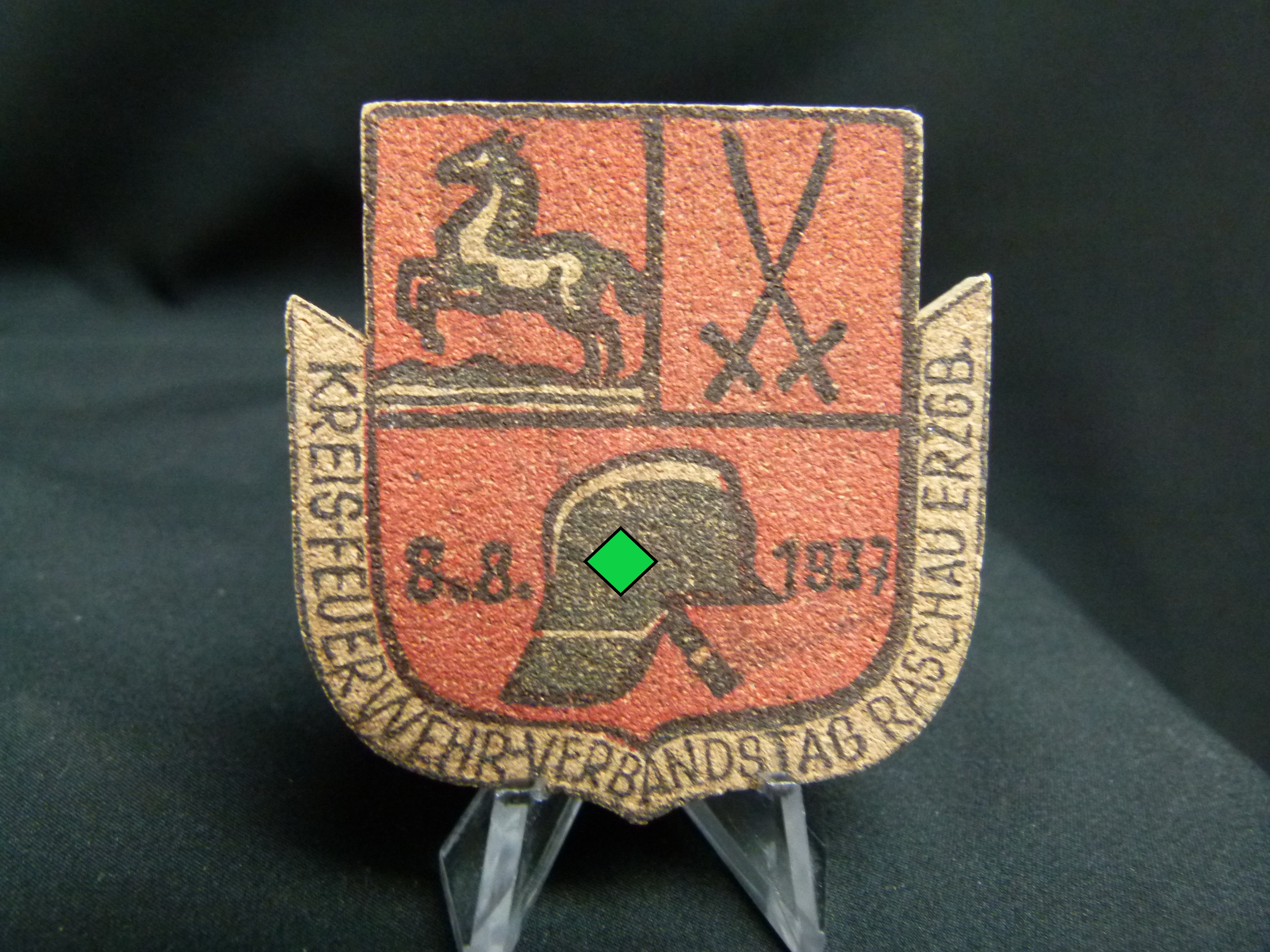 Abzeichen Kreisfeuerwehr Raschau 1937 Erzgebirge