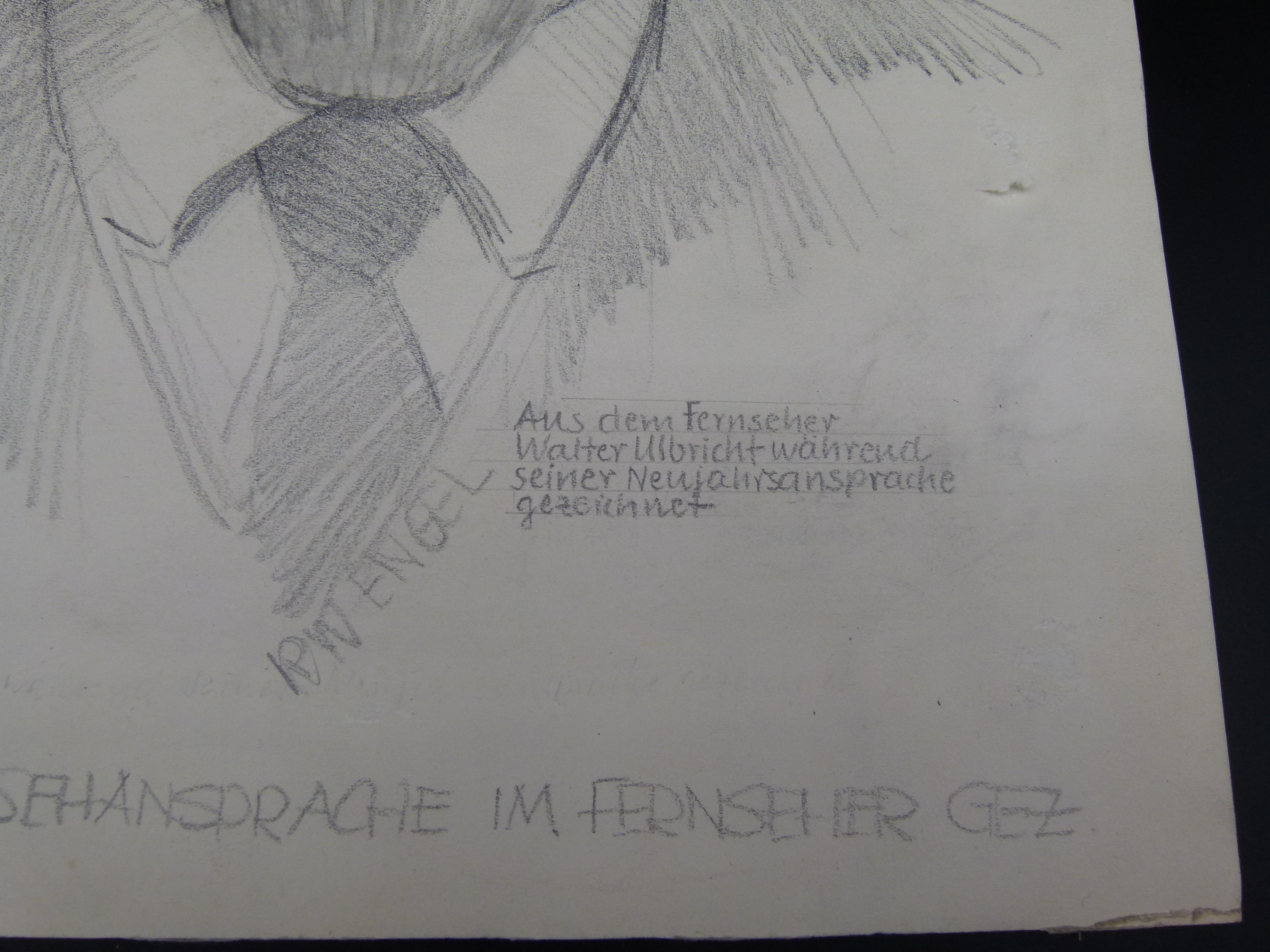 Zeichnung Walter Ulbricht Rudolf Wilhelm Engel