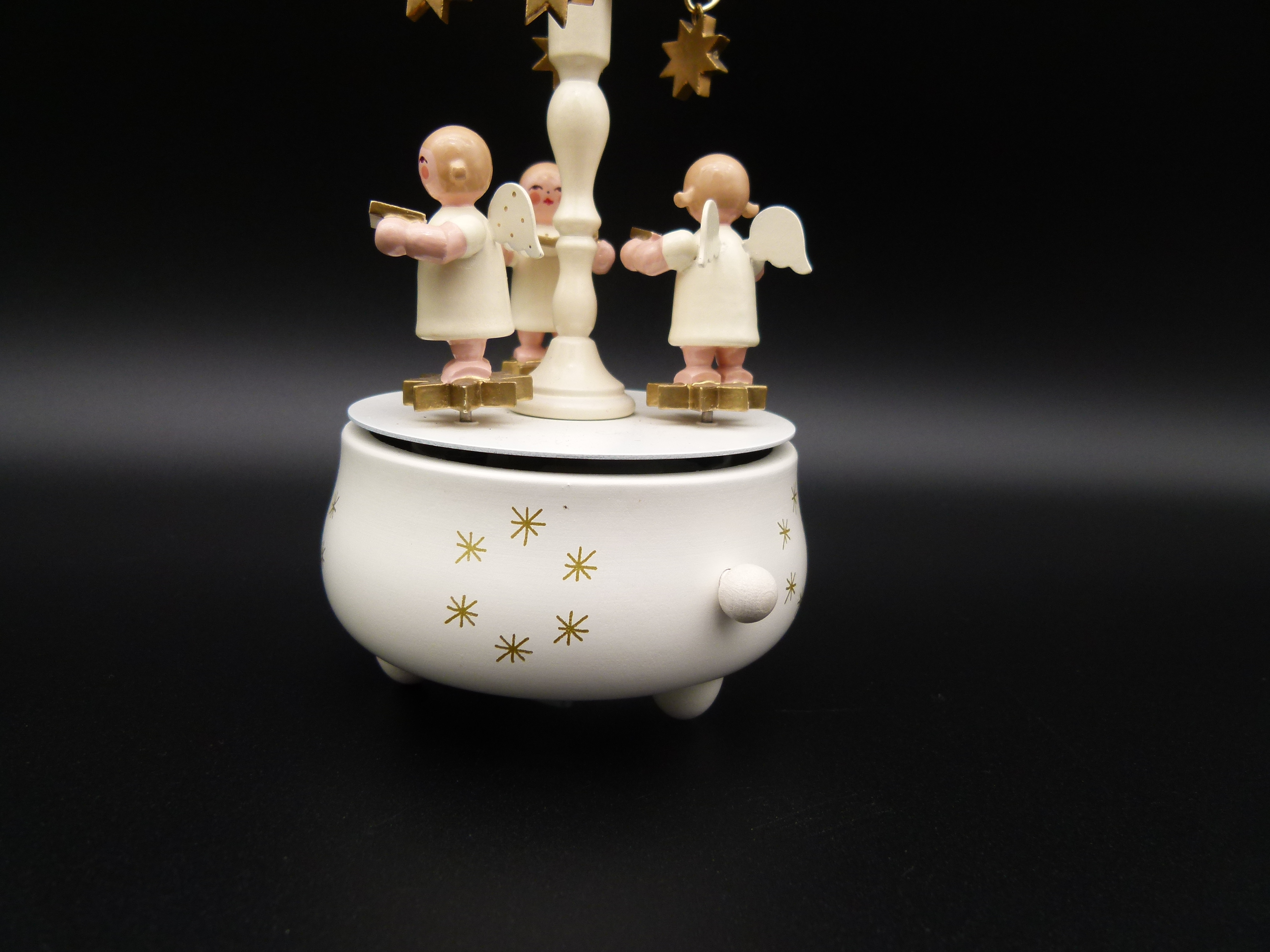 Spieluhr Engel weiß Ulbricht Stille Nacht in OVP