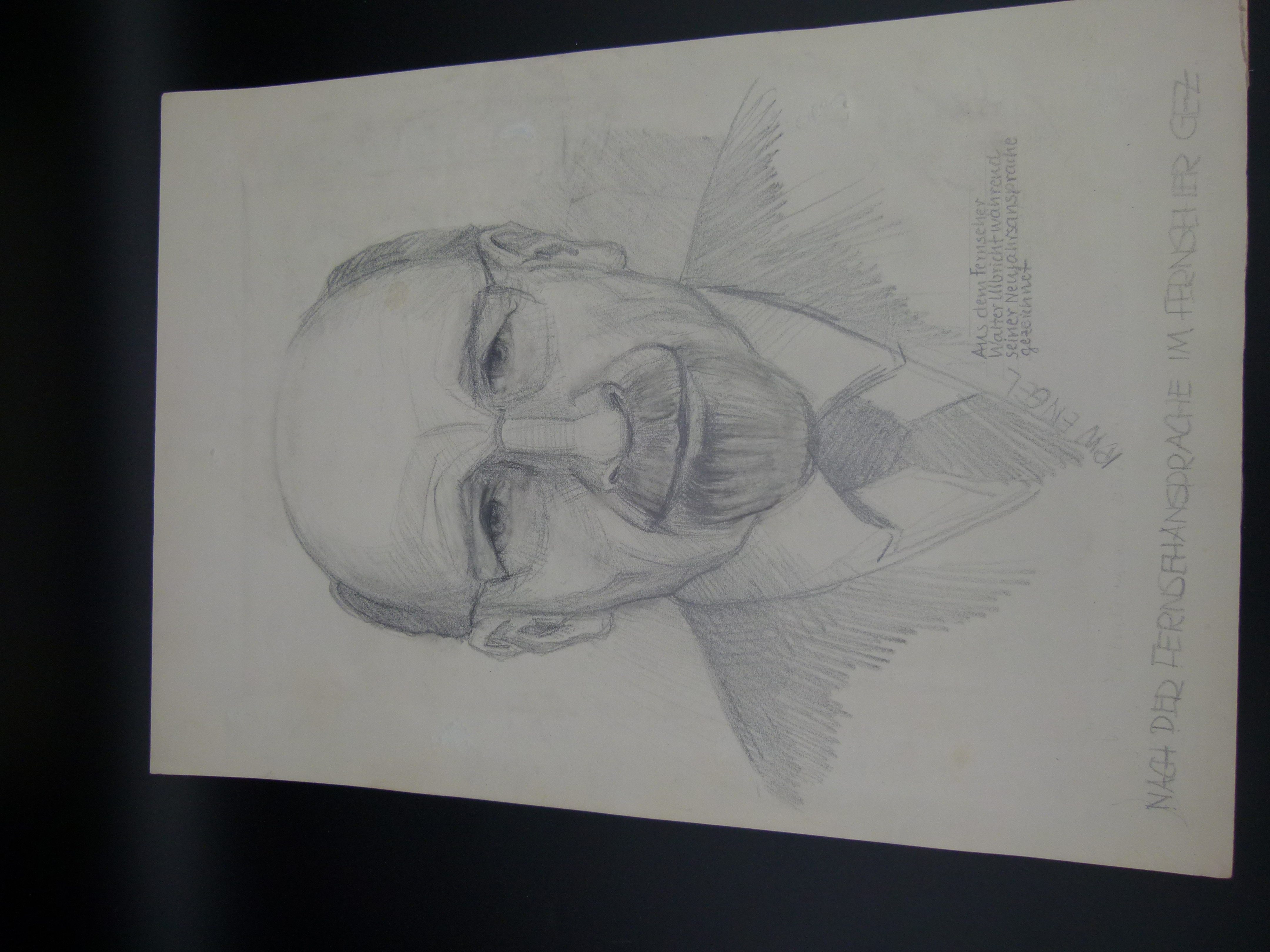 Zeichnung Walter Ulbricht Rudolf Wilhelm Engel