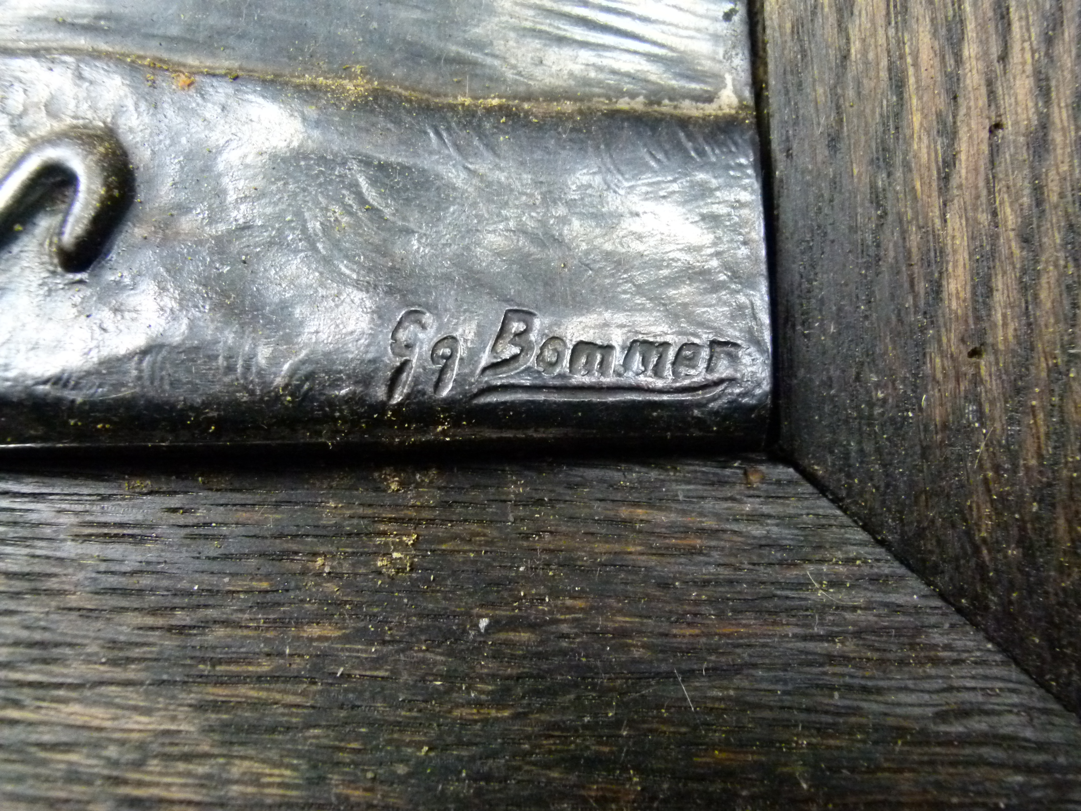 Reliefbild Georg Bommer mit Dampflock 1928