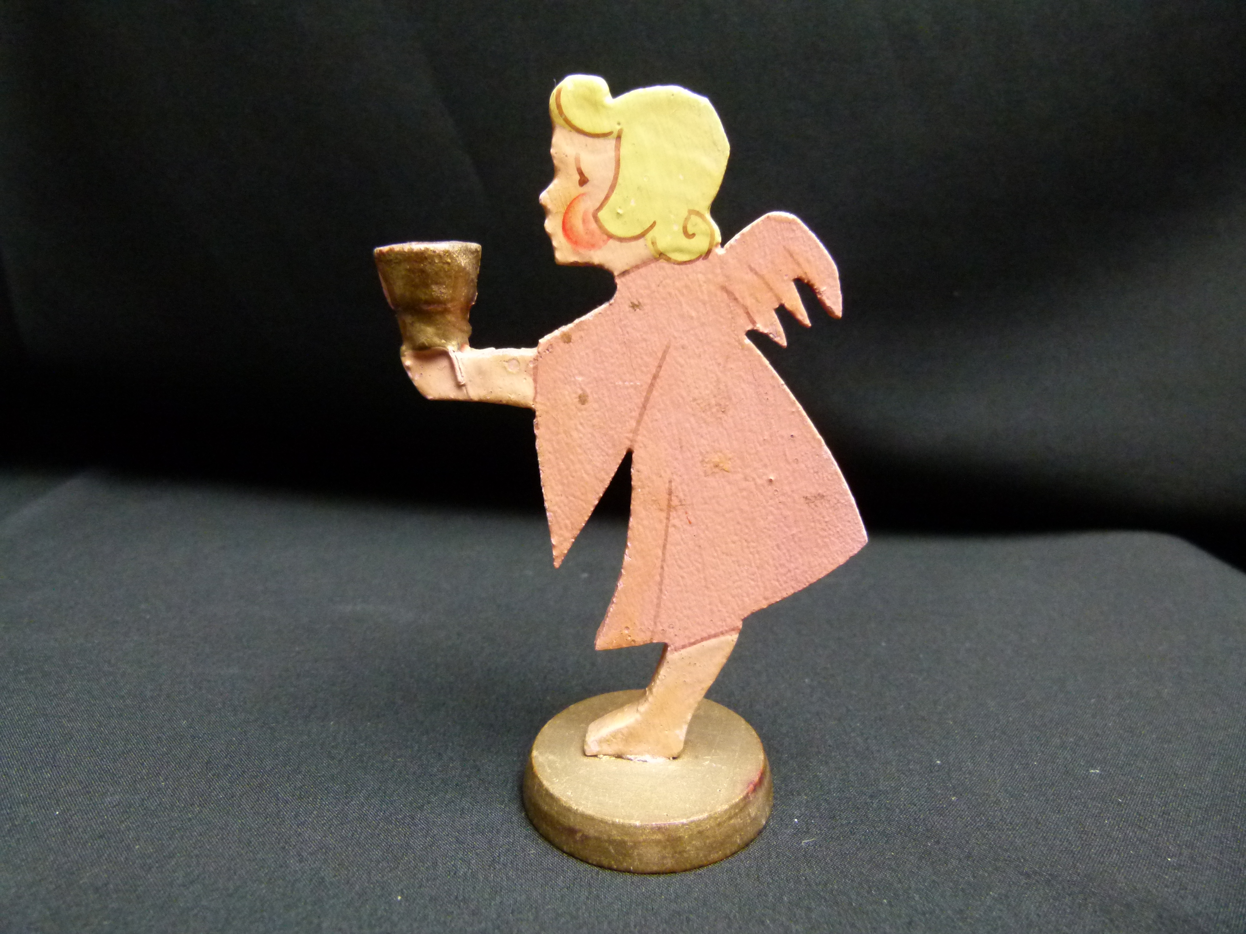 Alter Lichterengel für Miniaturkerzen Volkskunst