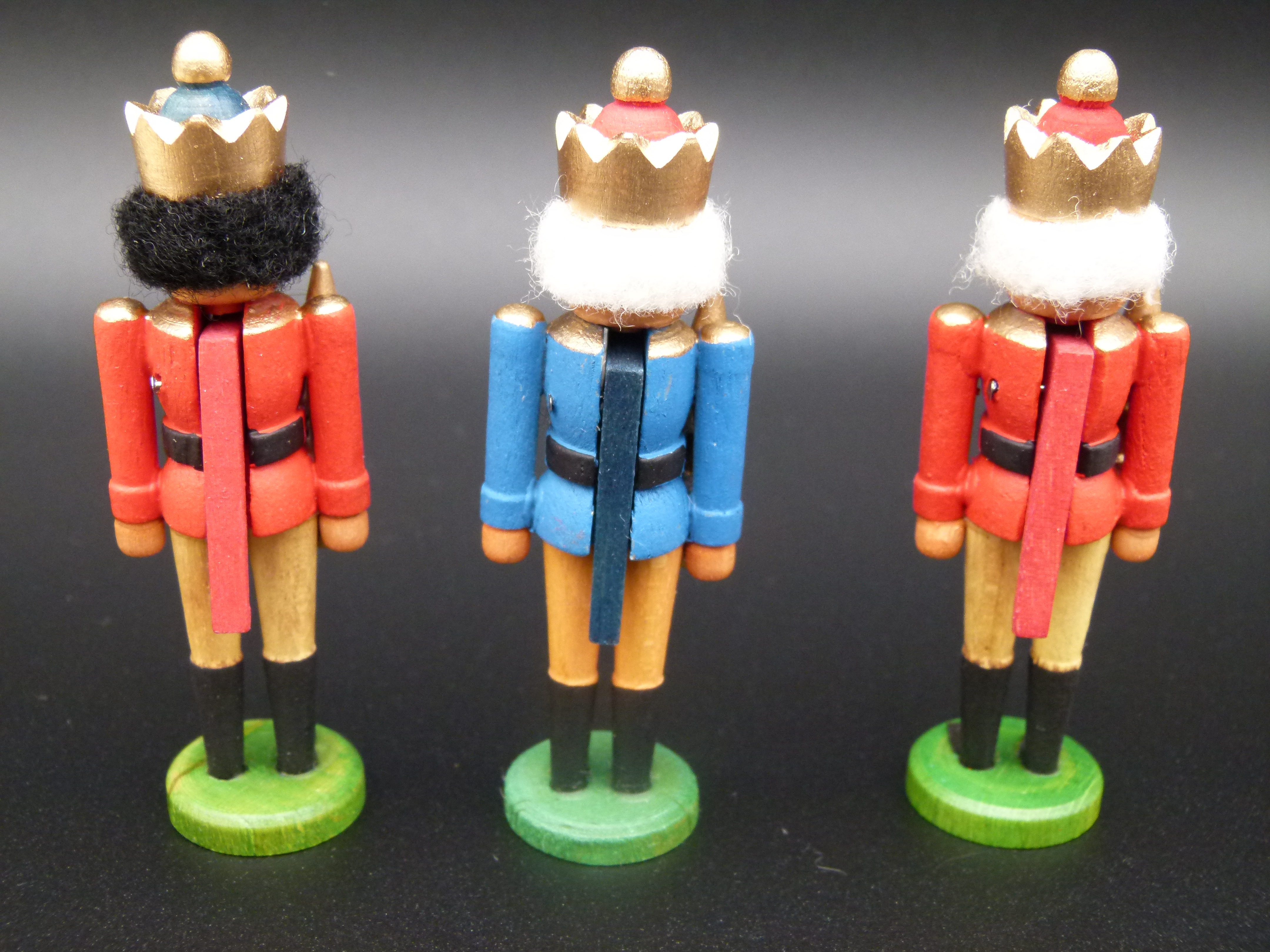 3 Miniatur Nussknacker Walther Werner in OVP  