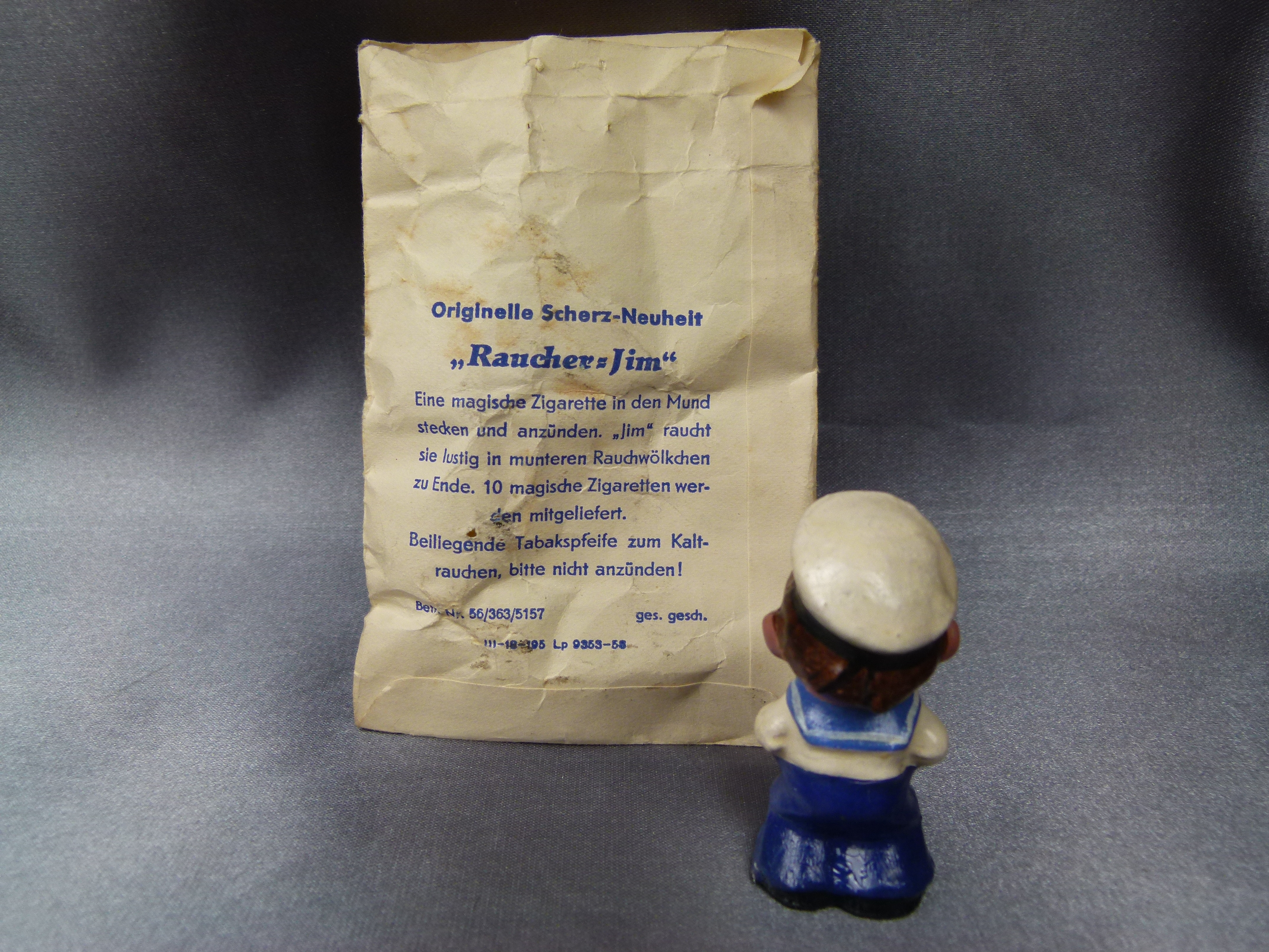 Raucher Jim Massefigur in original Verpackung Ges. Gesch.