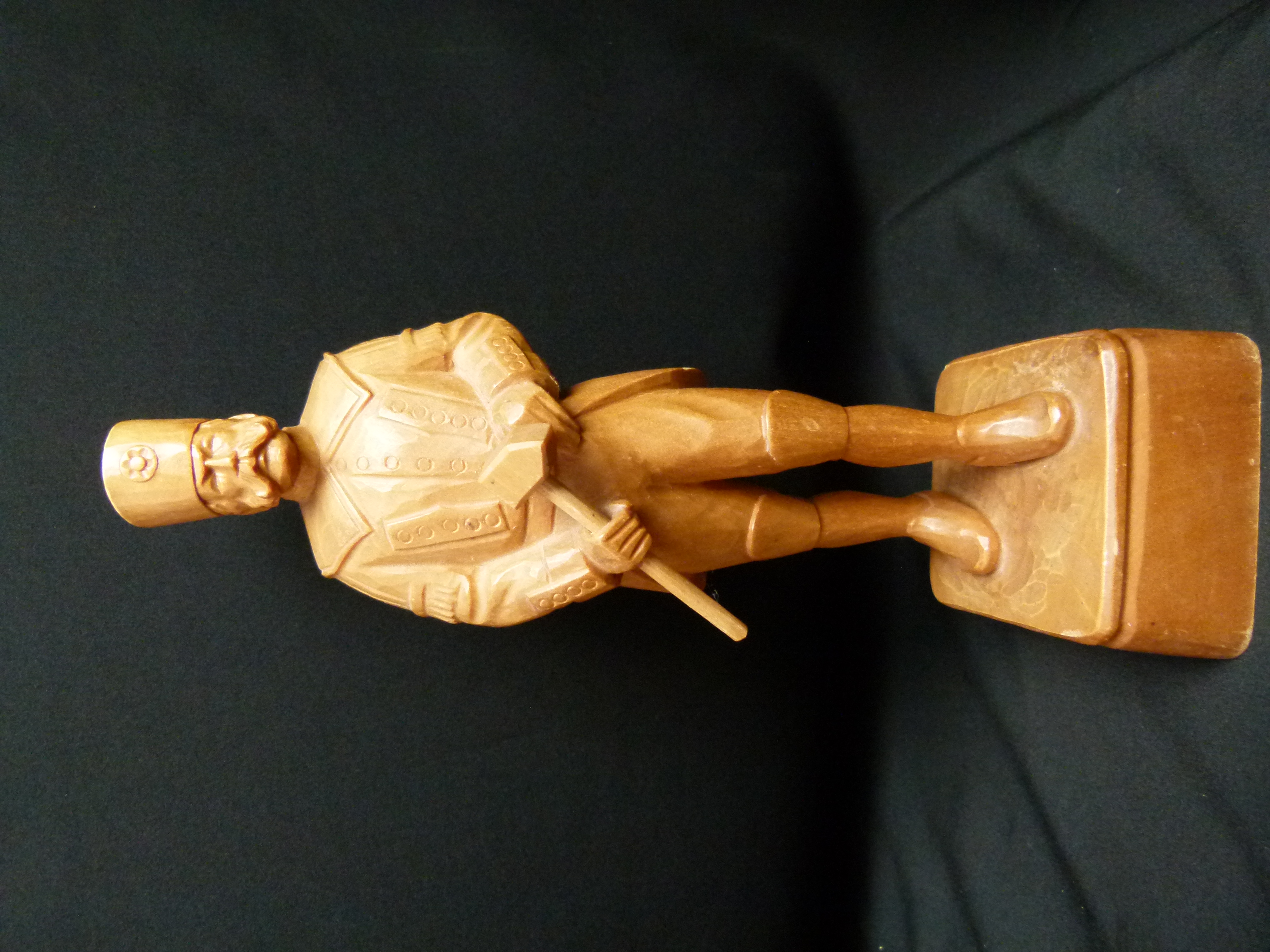 Geschnitzte Bergmanns Figur Volkskunst Erzgebirge 