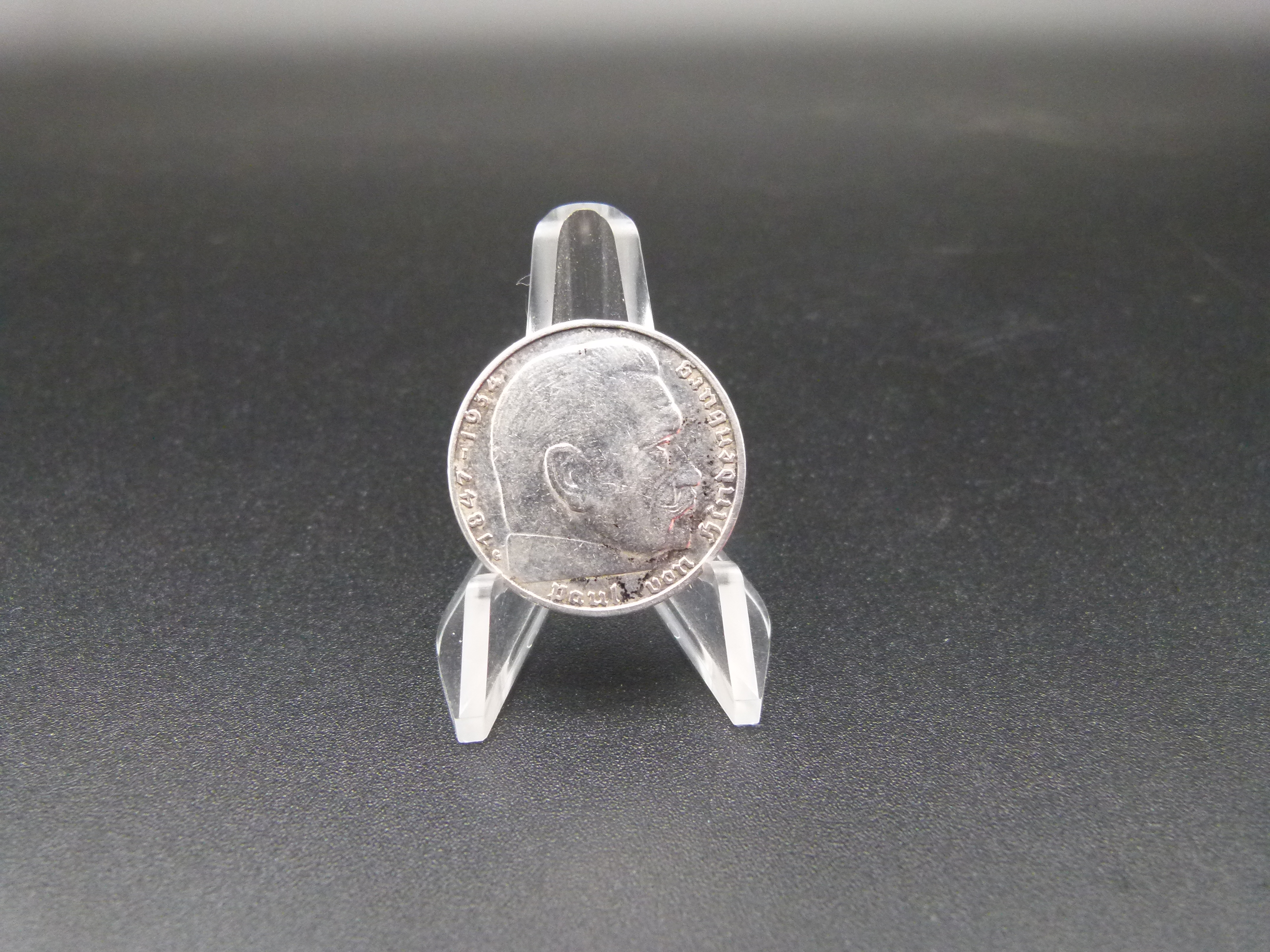 2-Reichsmark-Hindenburg-1939-silber-Mnze 2 Reichsmark Hindenburg 1939 silber Muenze 