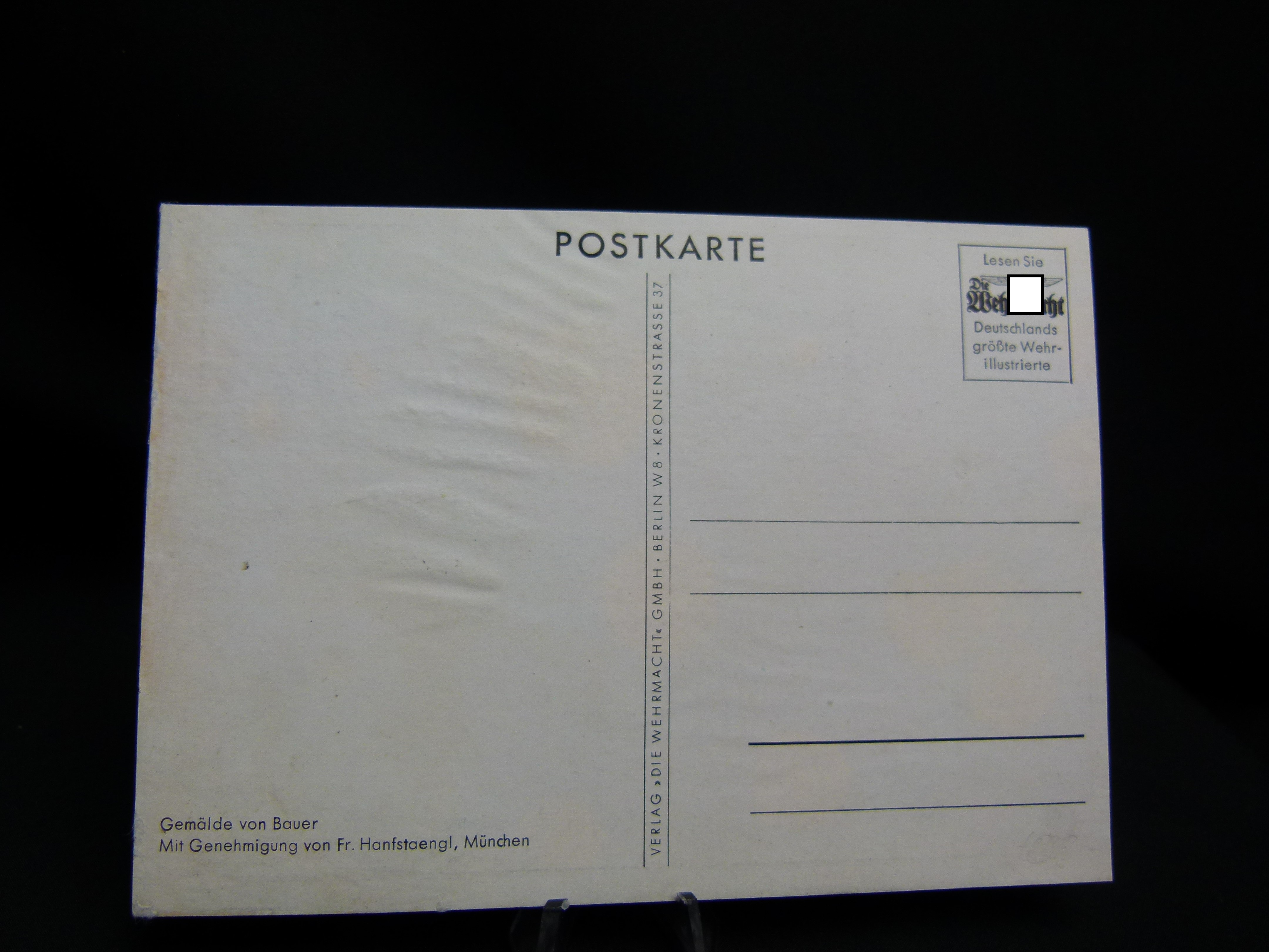 Farbige Propagandakarte des Fuehrers Adolf Hitler