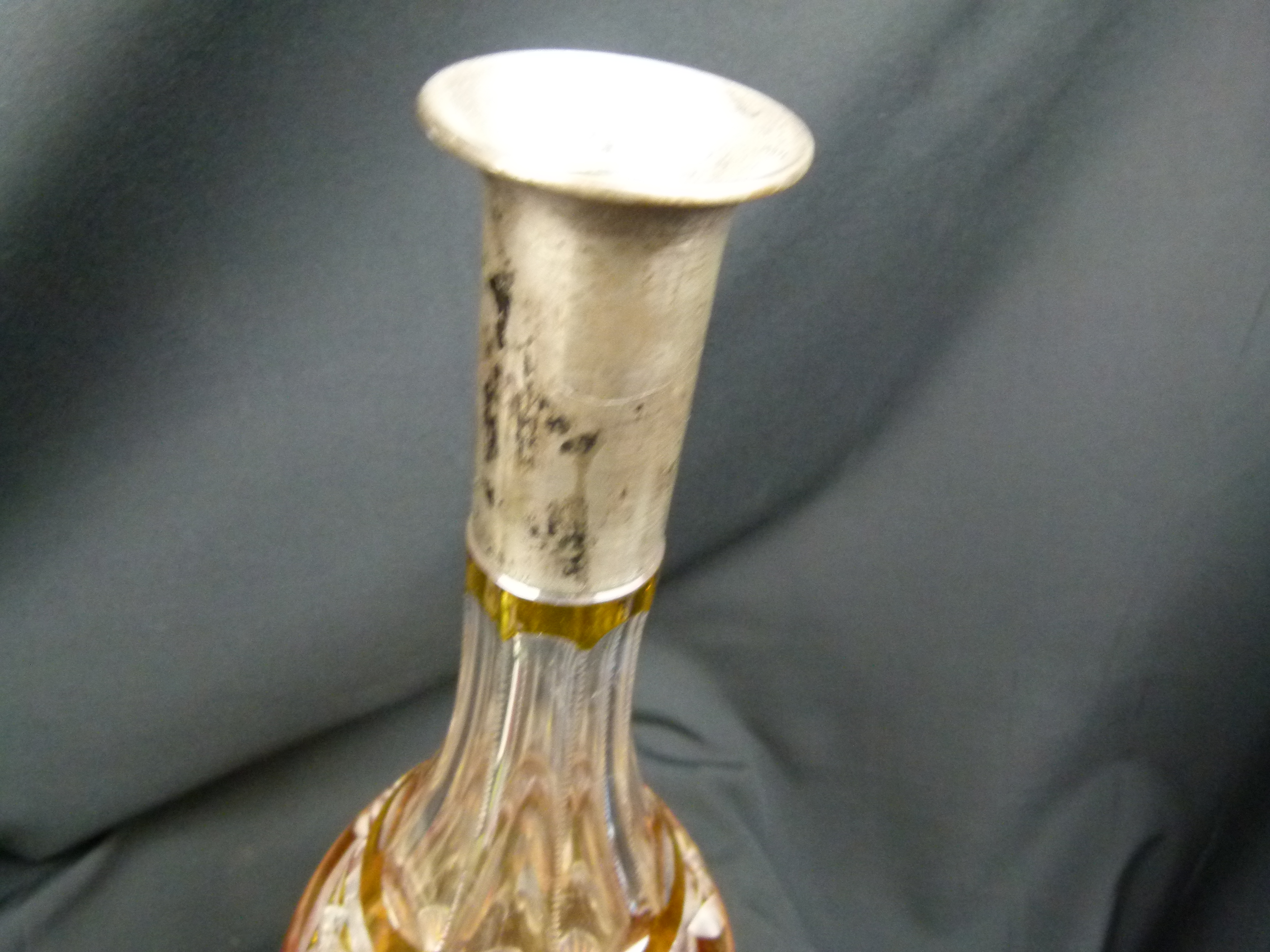 Karaffe Ueberfang 800 silber Schnauffer Dresden 