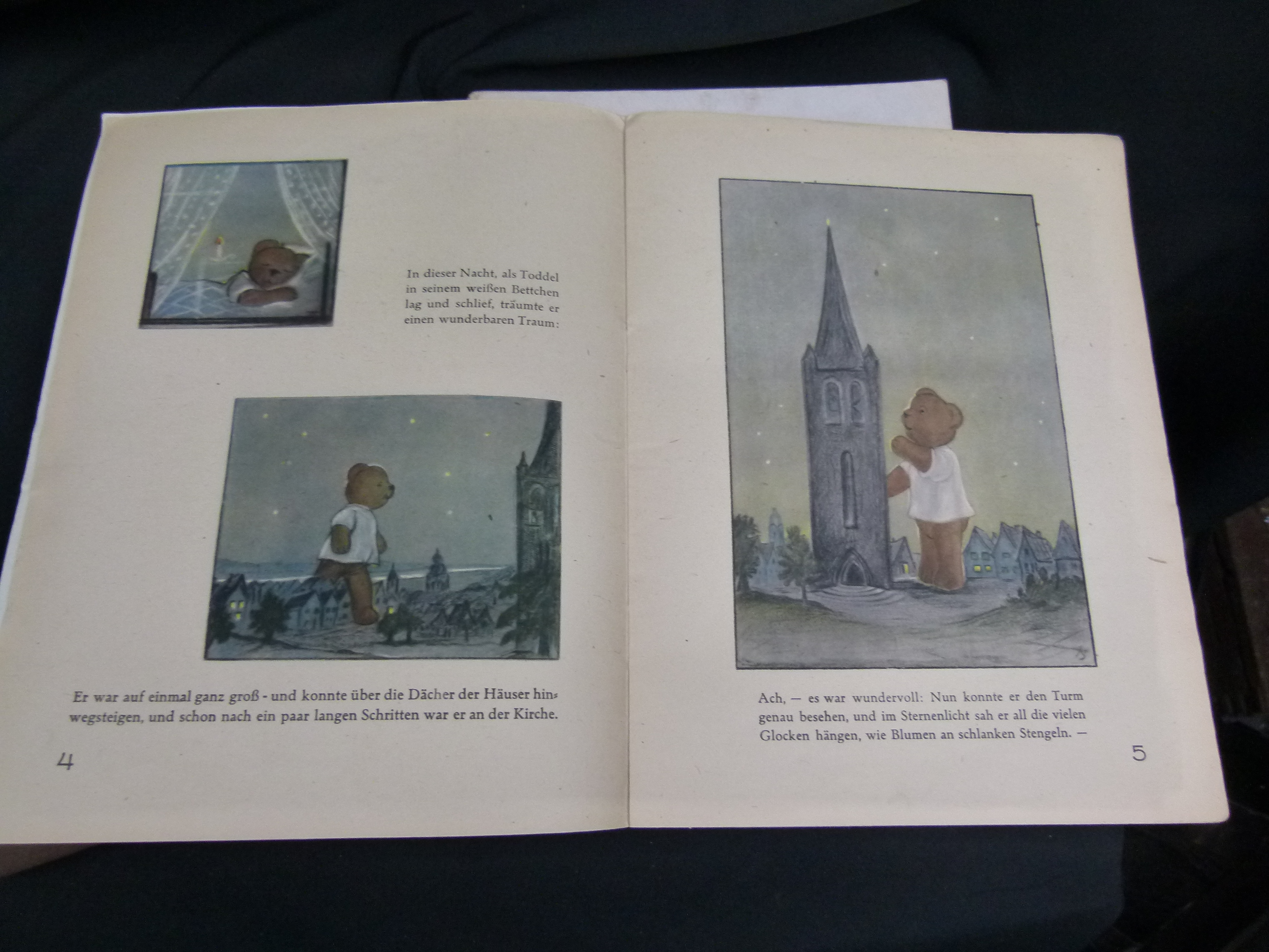 Altes Kinderbuch Toddels Traum von den Glocken