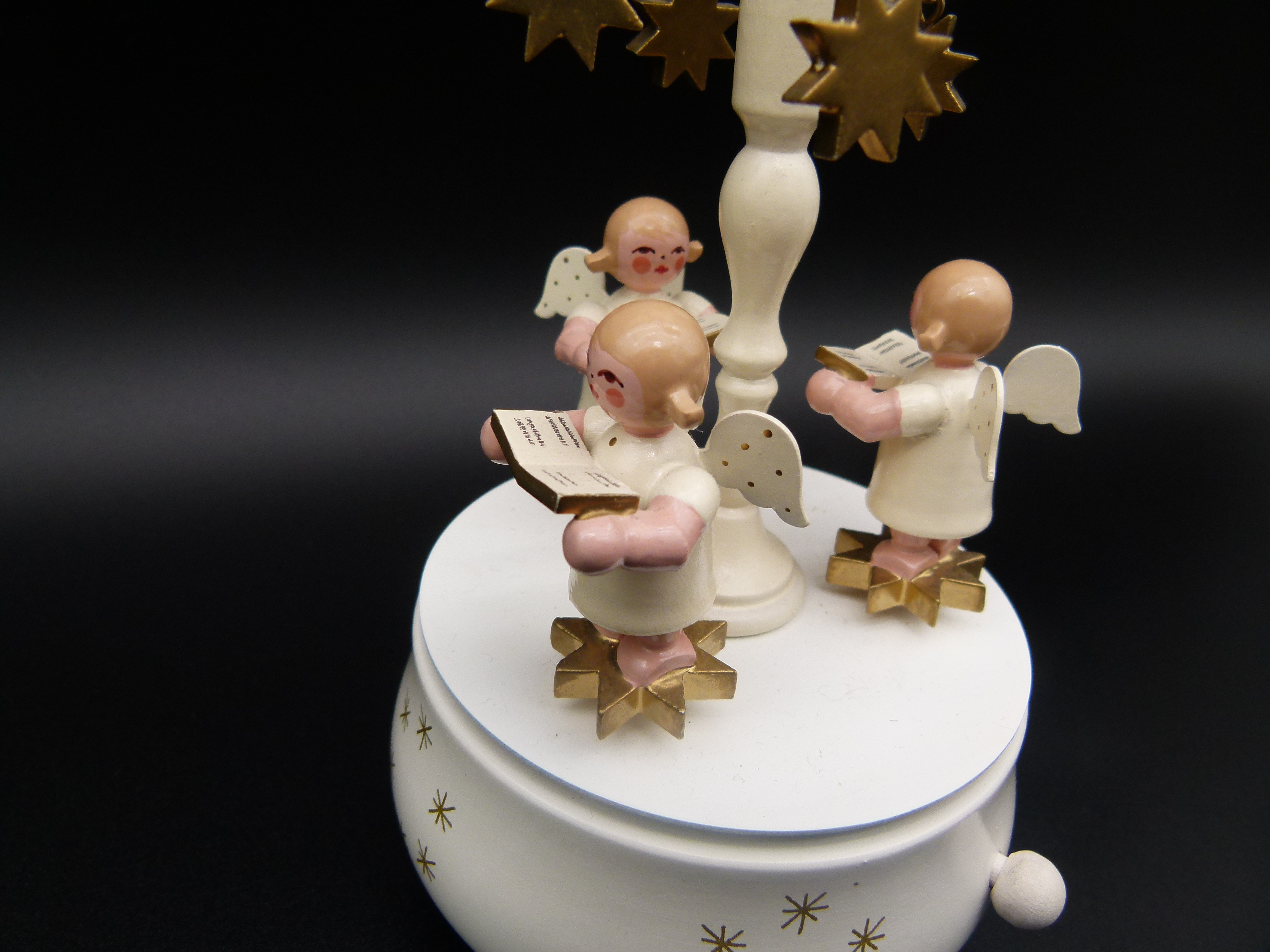 Spieluhr Engel weiß Ulbricht Stille Nacht in OVP