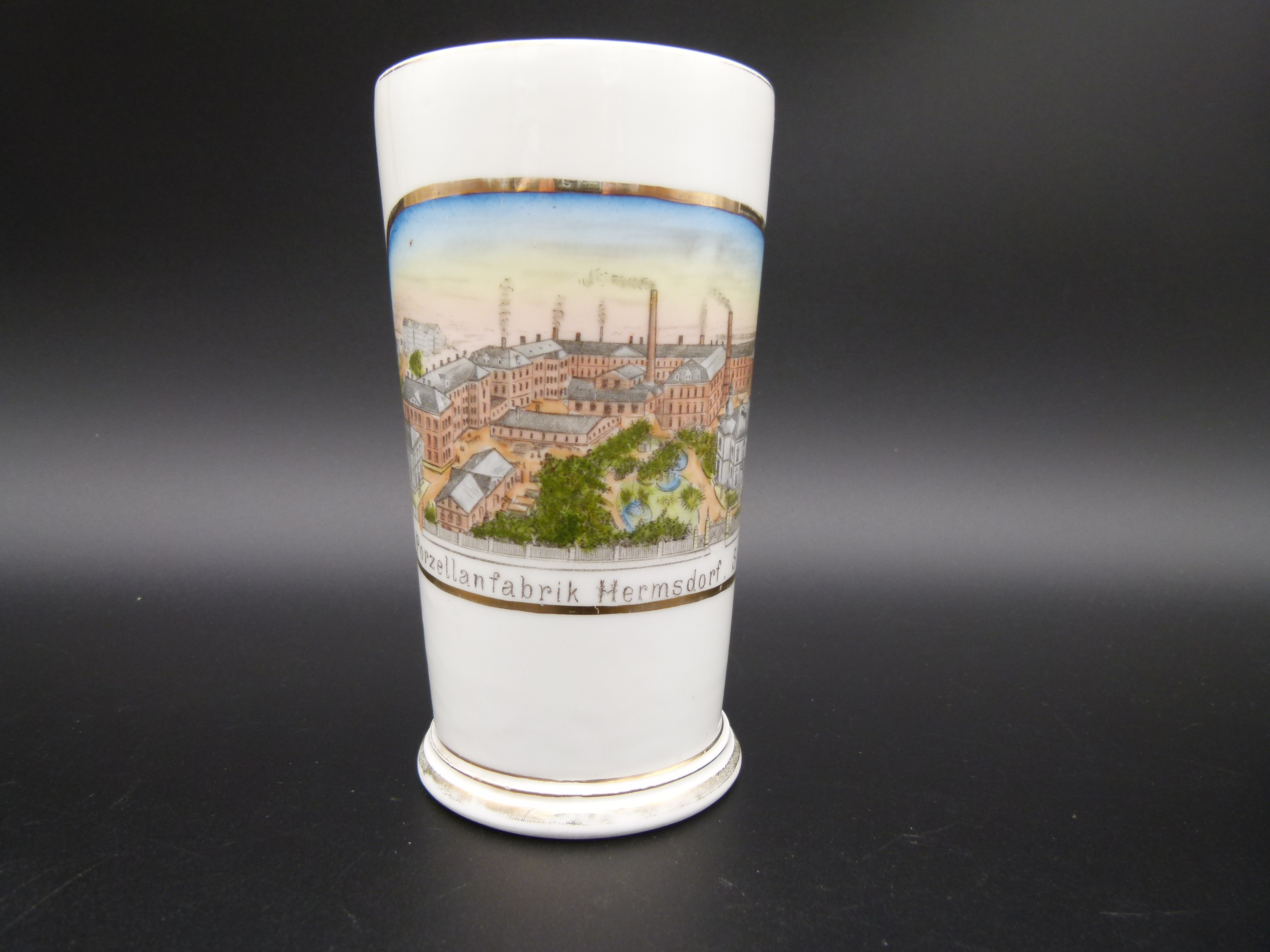 Antiker Becher Porzellanfabrik Hermsdorf S. A.