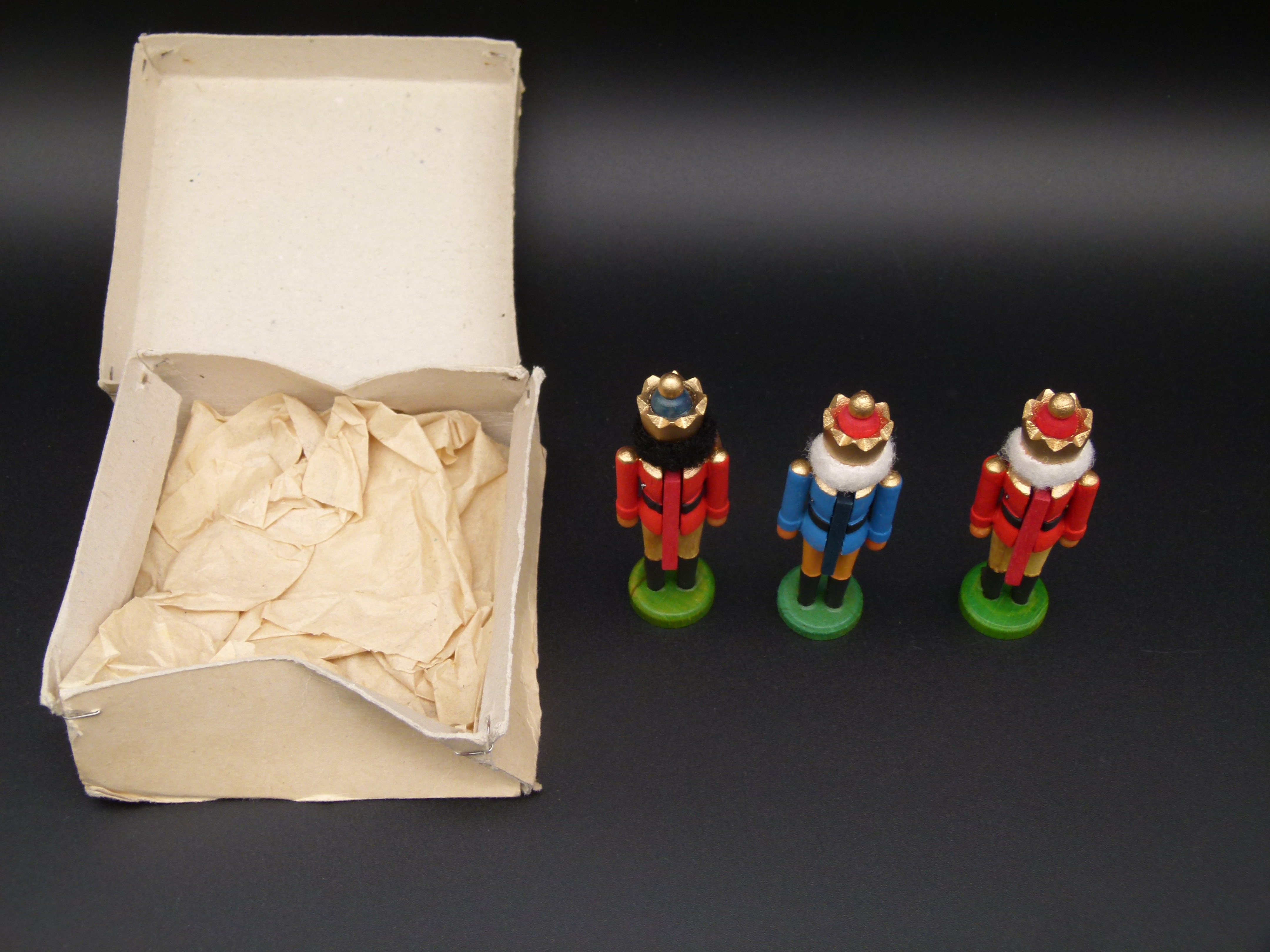 3 Miniatur Nussknacker Walther Werner in OVP  