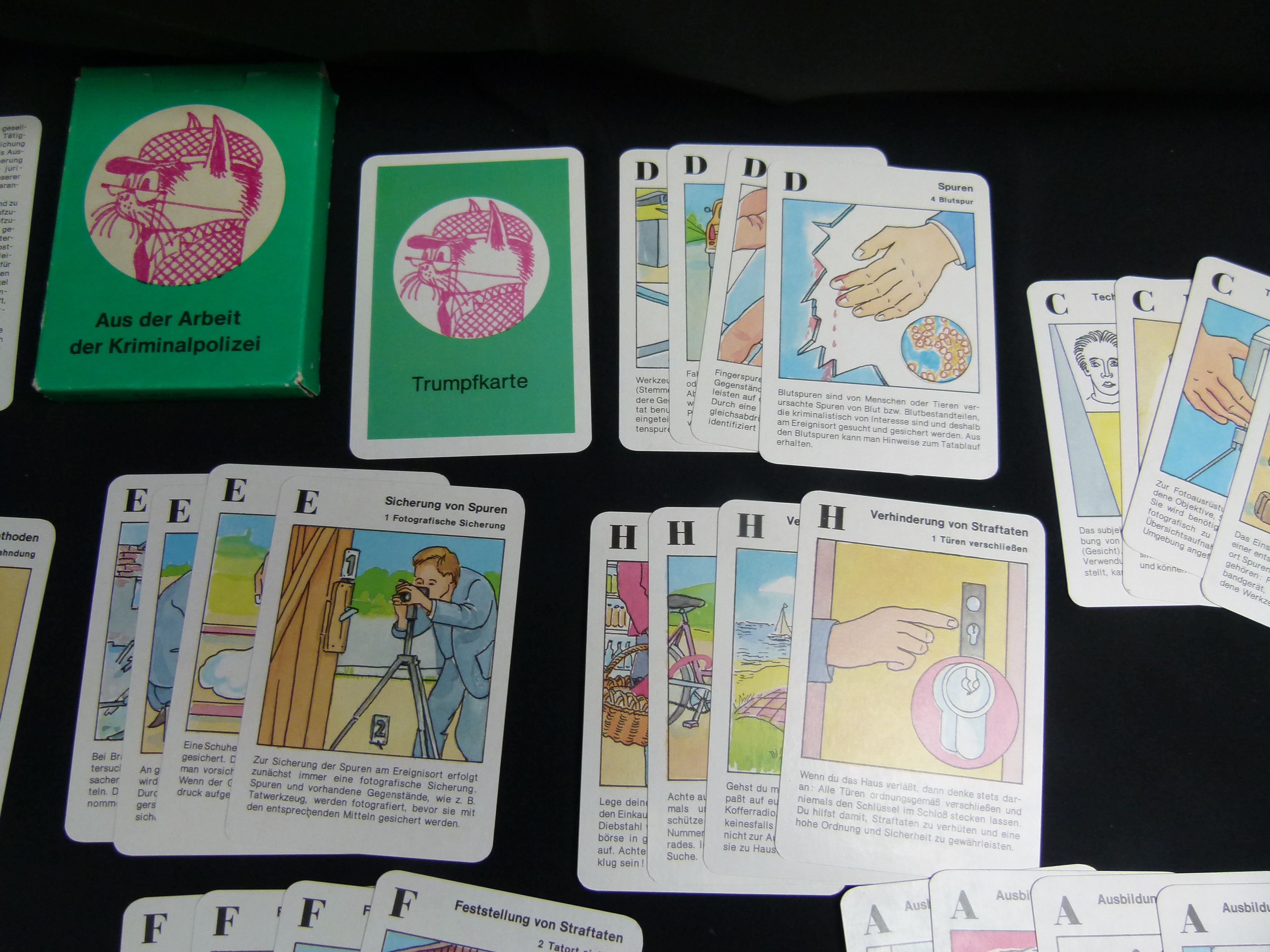 DDR Kartenspiel Aus der Arbeit der Kriminalpolizei
