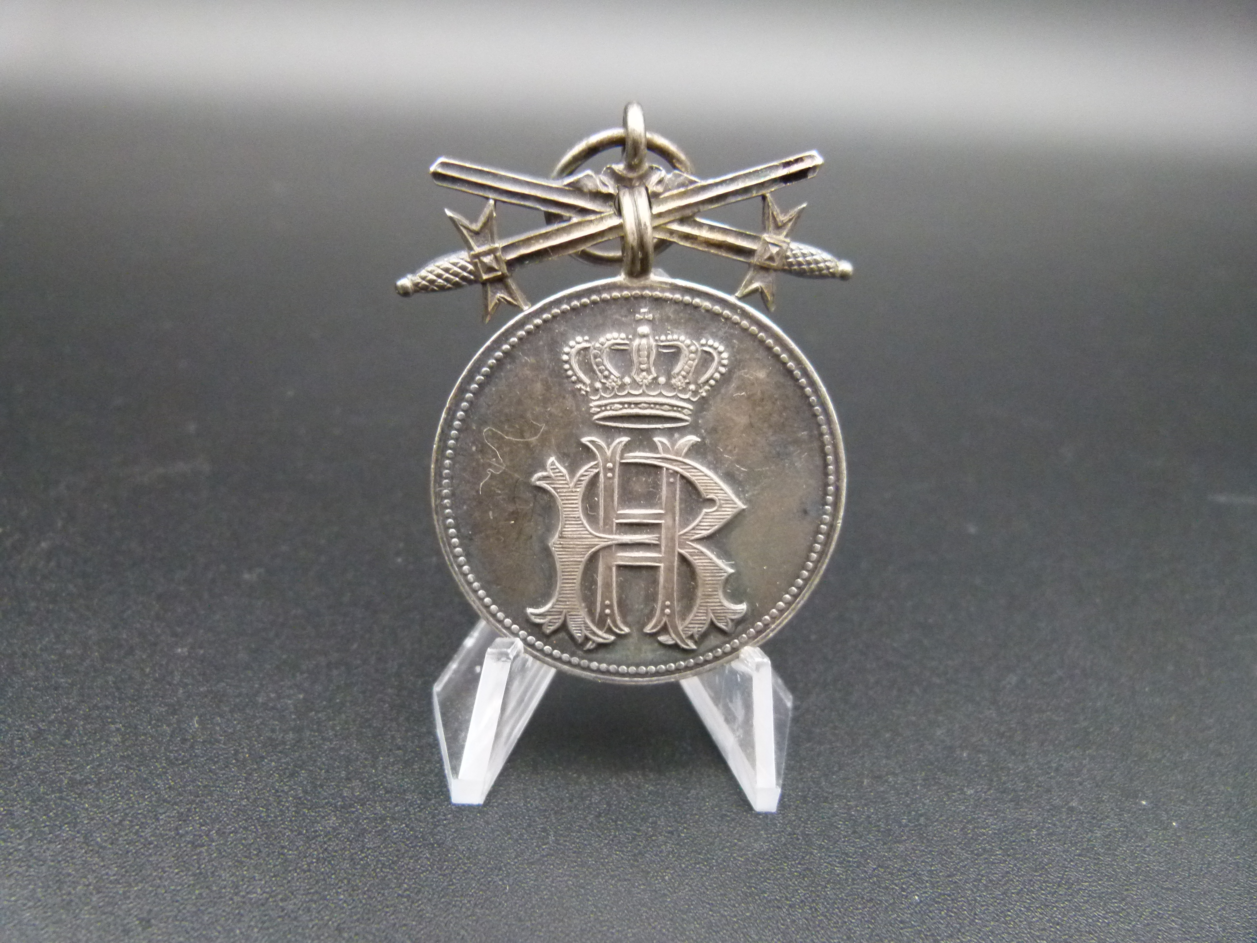 Silberne Verdienstmedaille Reuss j.L. mit Schwerter